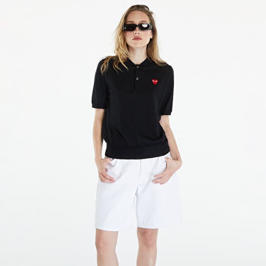 T-shirt Comme des Garçons PLAY Red Emblem Sweater UNISEX Black