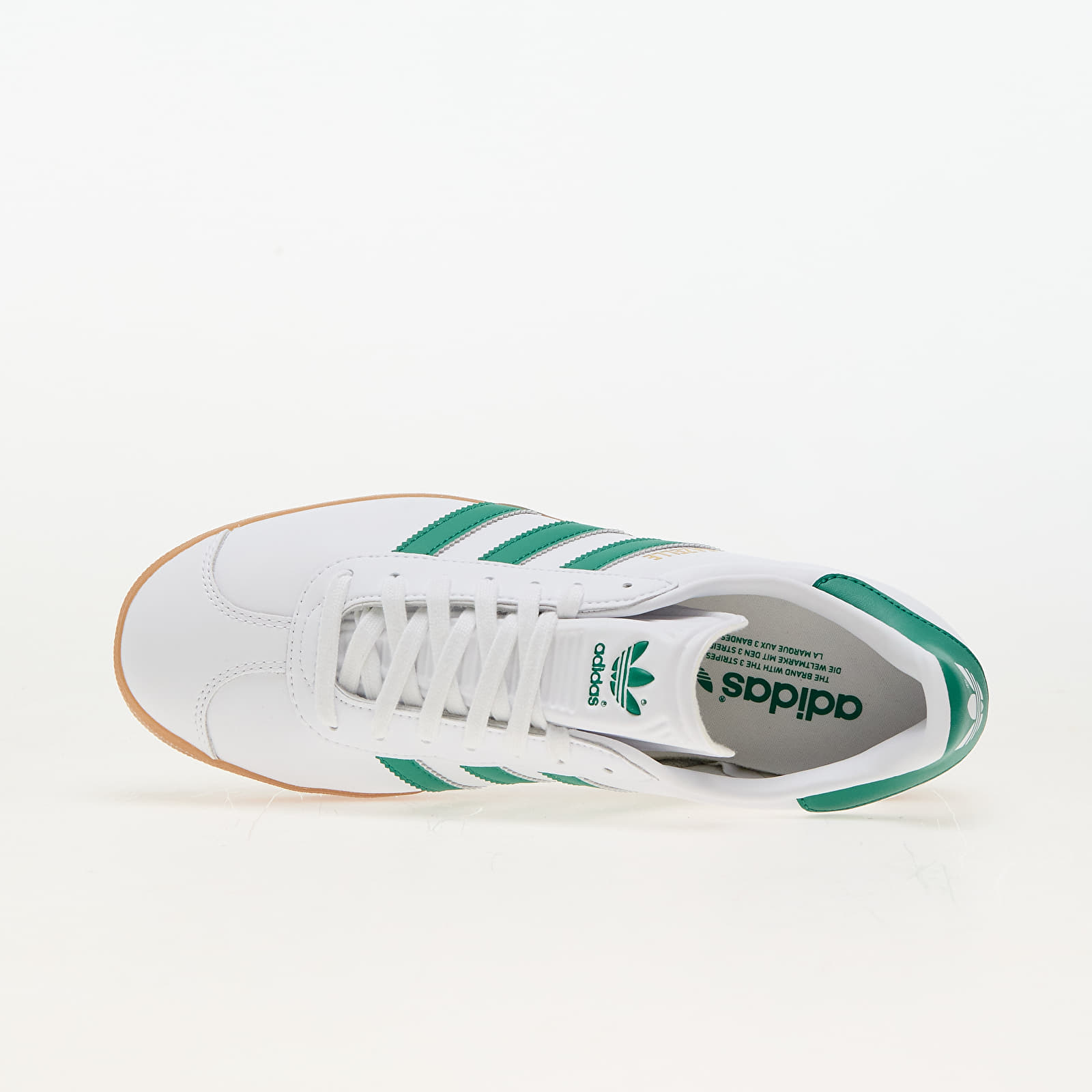 Herenschoenen adidas Gazelle Cloud White/ Bold Green/ Gold Metallic