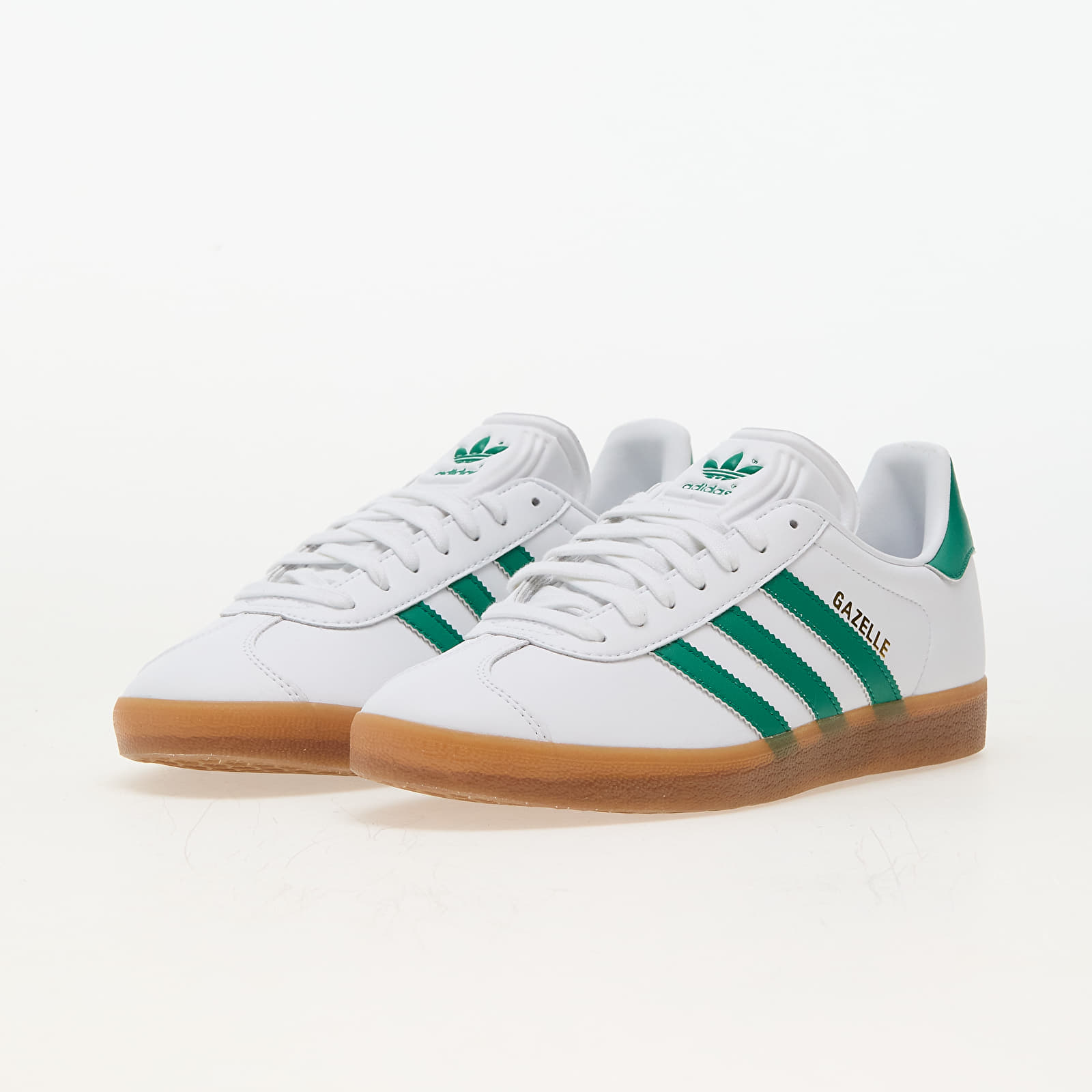 Herenschoenen adidas Gazelle Cloud White/ Bold Green/ Gold Metallic