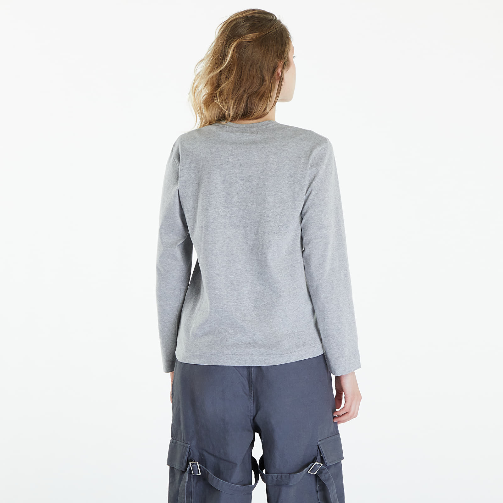 Tričká Comme des Garçons PLAY Long Sleeve Logo Print T-Shirt UNISEX Grey