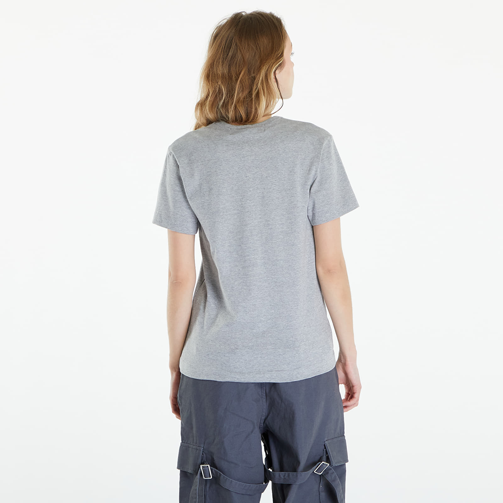 T-Shirts Comme des Garçons PLAY Short Sleeve Logo Print T-Shirt UNISEX Grey