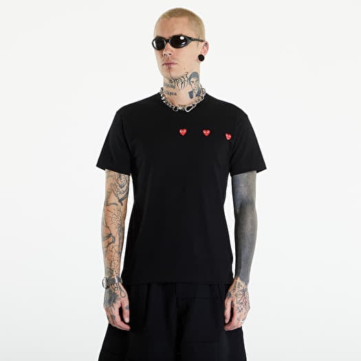 Tričko Comme des Garçons PLAY Short Sleeve Logo Print T-Shirt UNISEX Black