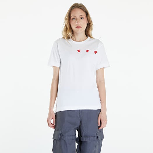 Camiseta Comme des Garçons PLAY Short Sleeve Logo Print T-Shirt UNISEX White