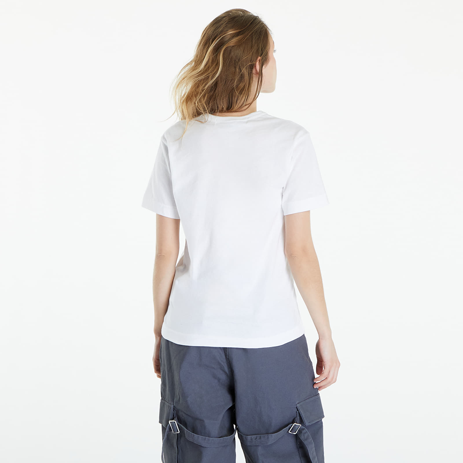 T-Shirts Comme des Garçons PLAY Short Sleeve Logo Print T-Shirt UNISEX White