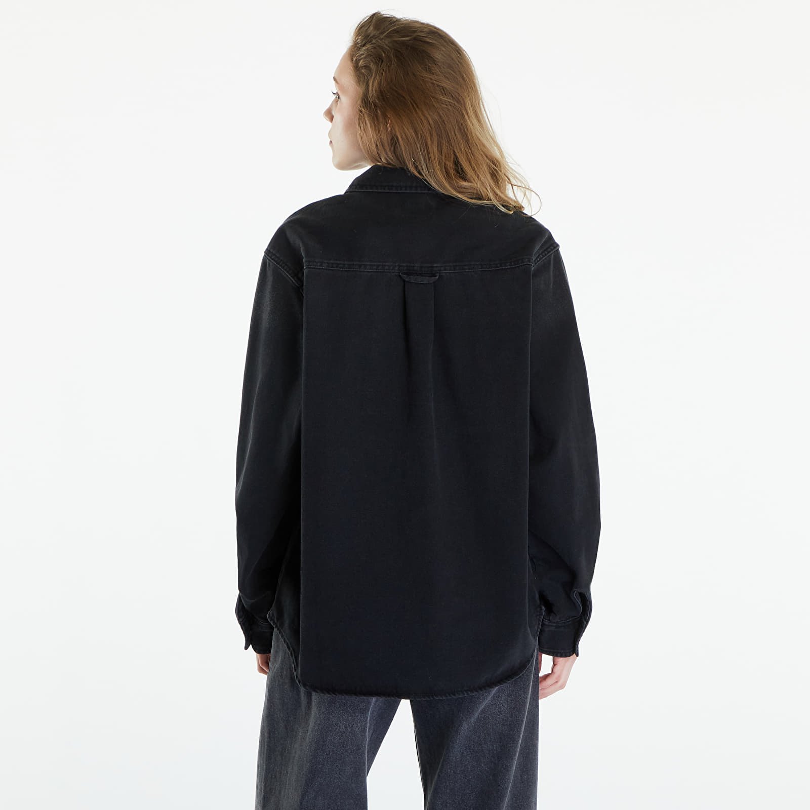 Bundy Carhartt WIP Harvey Shirt Jac UNISEX Black Dark Used Wash