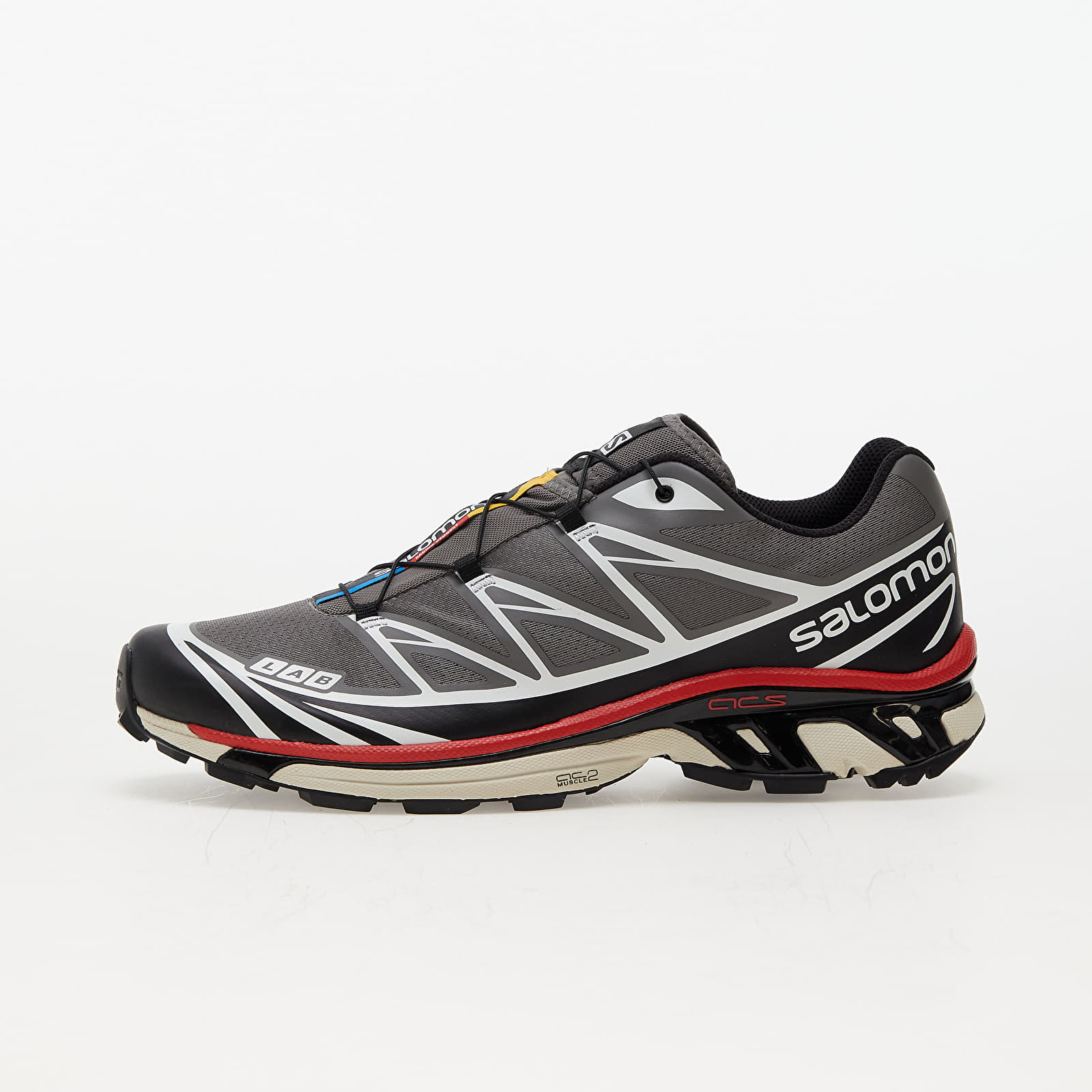 Miesten kengät Salomon XT-6 Pewter/ Black/ Aurora Red
