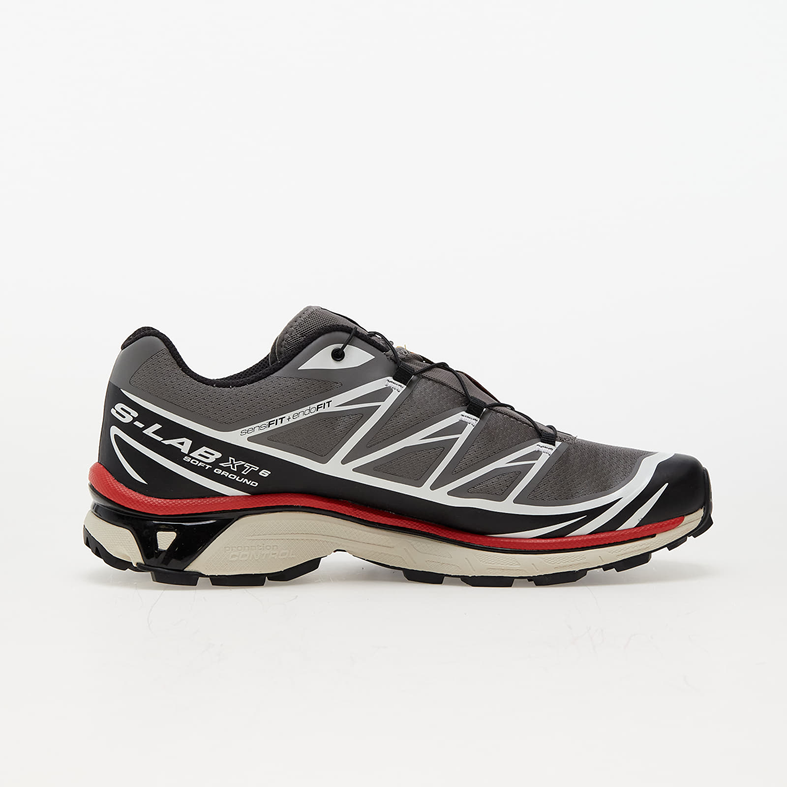 Miesten kengät Salomon XT-6 Pewter/ Black/ Aurora Red