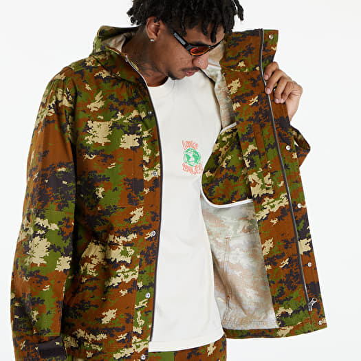 Camouflage jacket with flowers top
