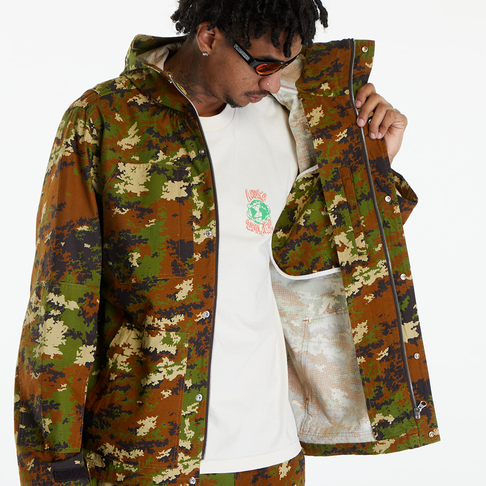 Bundy Awake NY Camo Ripstop Jacket Green Camo
