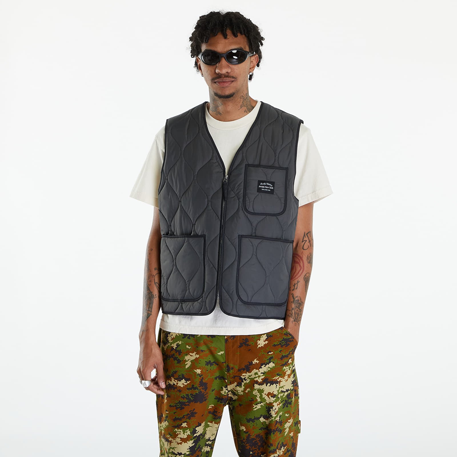 Γιλέκα Awake NY Quilted Vest Charcoal