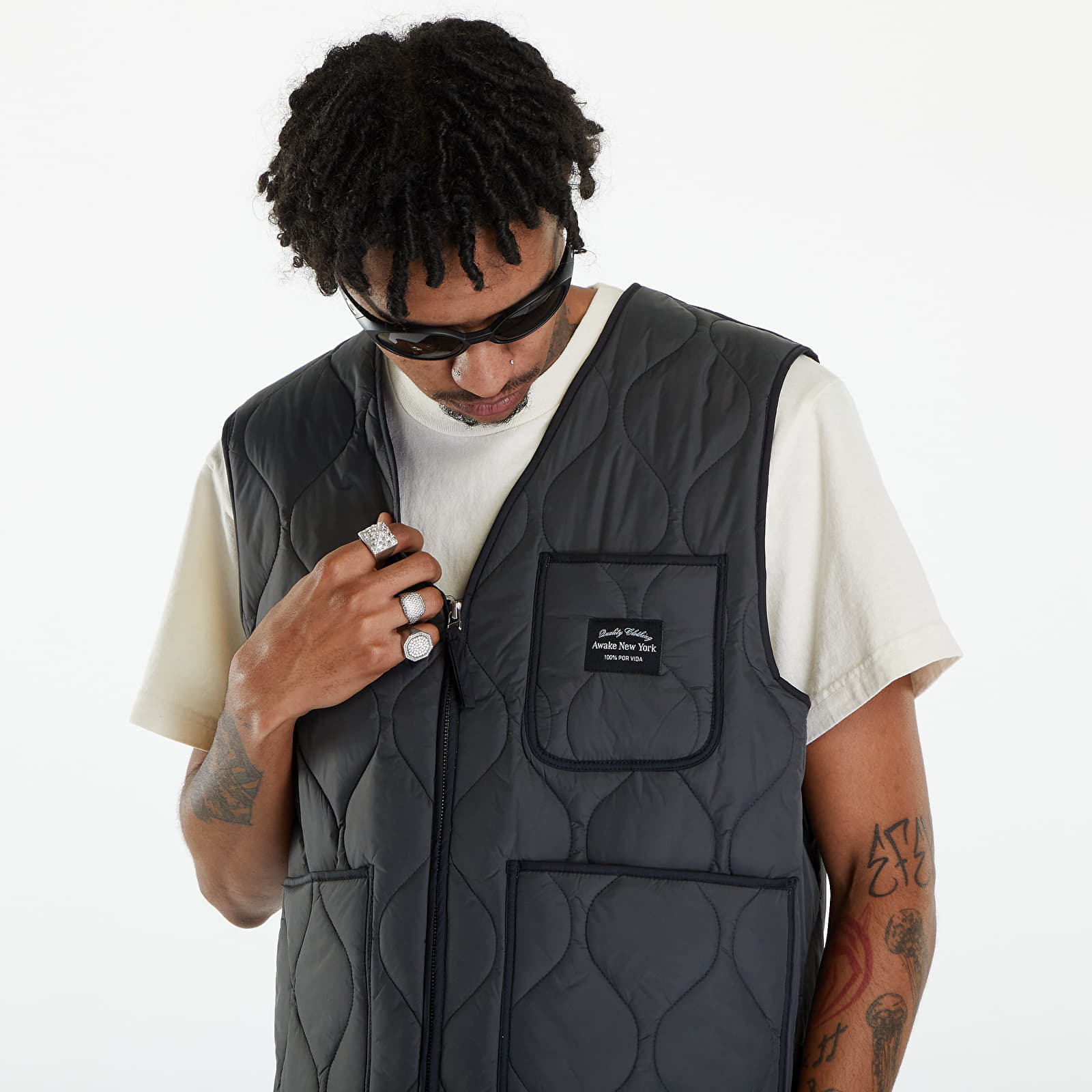 Γιλέκα Awake NY Quilted Vest Charcoal