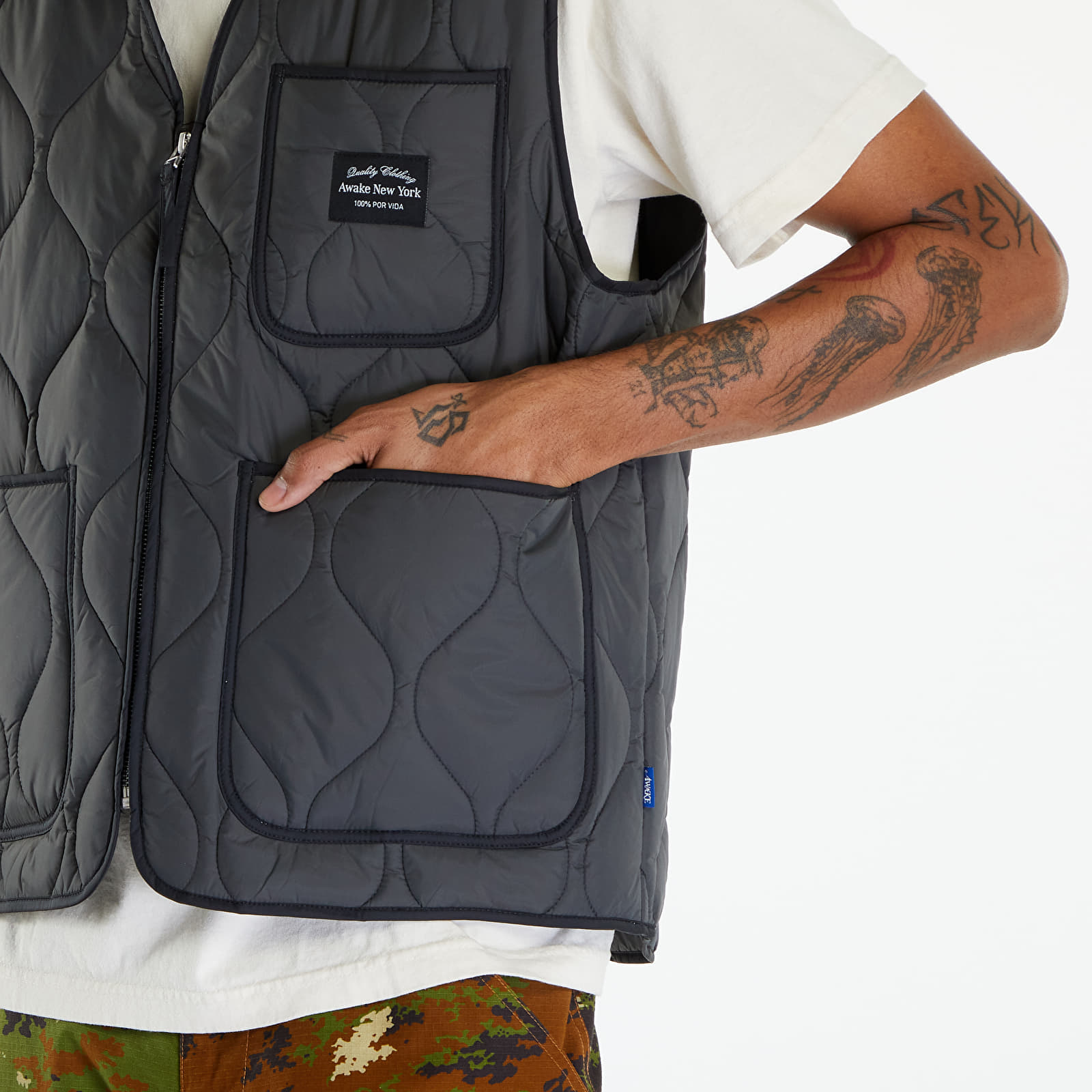 Γιλέκα Awake NY Quilted Vest Charcoal