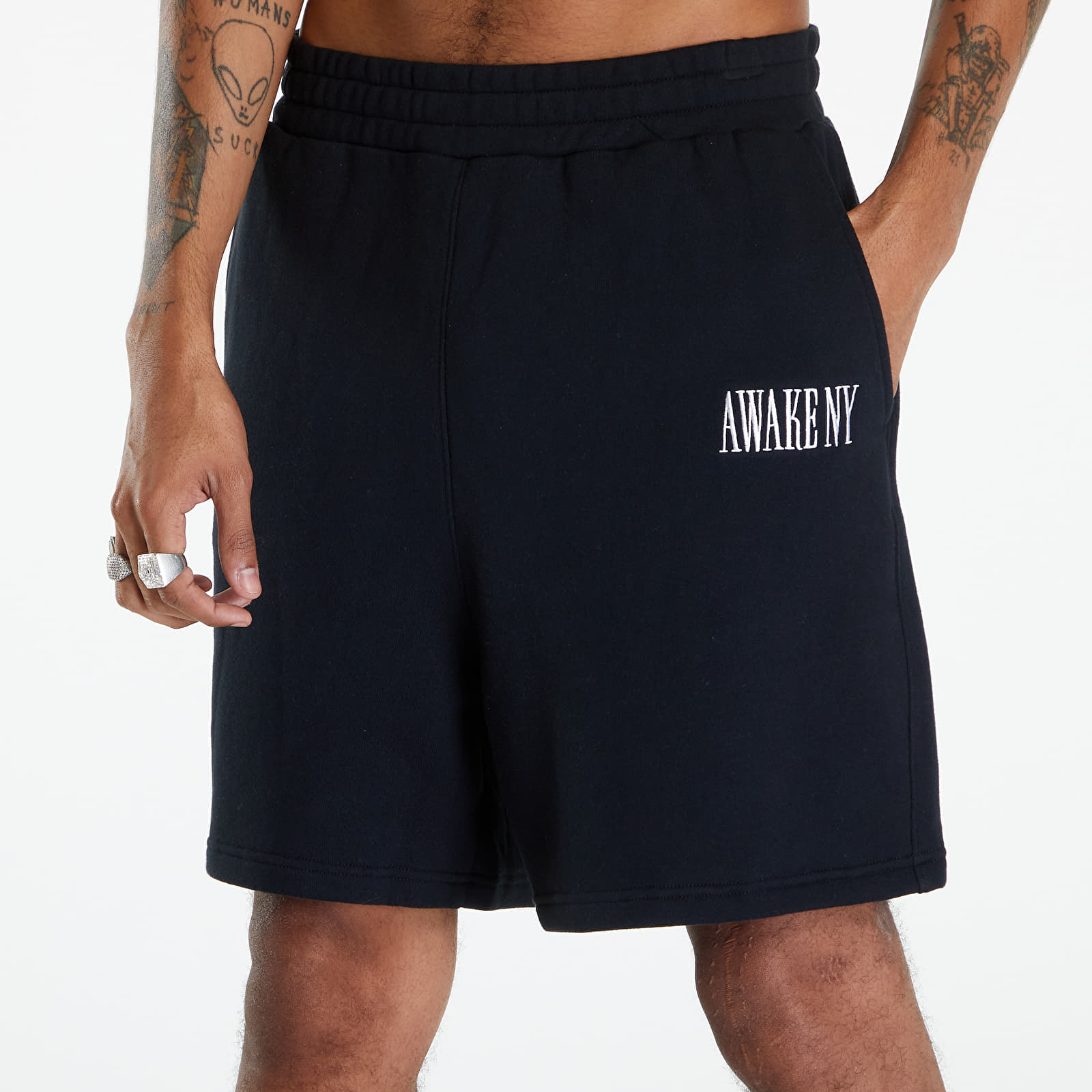 Szorty Awake NY Spire Logo Embroidered Sweatshort Black