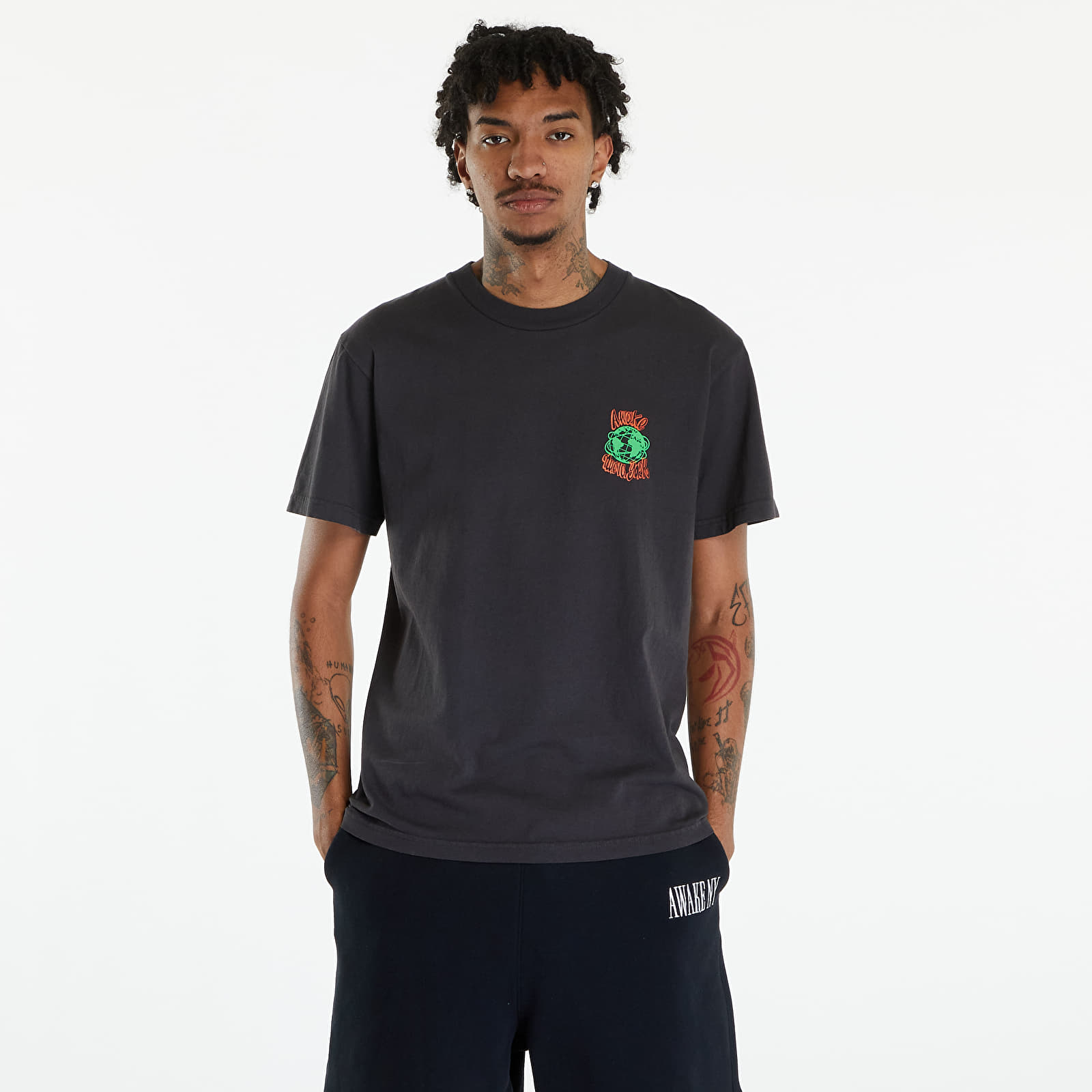 Koszulki Awake NY Crawford T-Shirt Washed Black