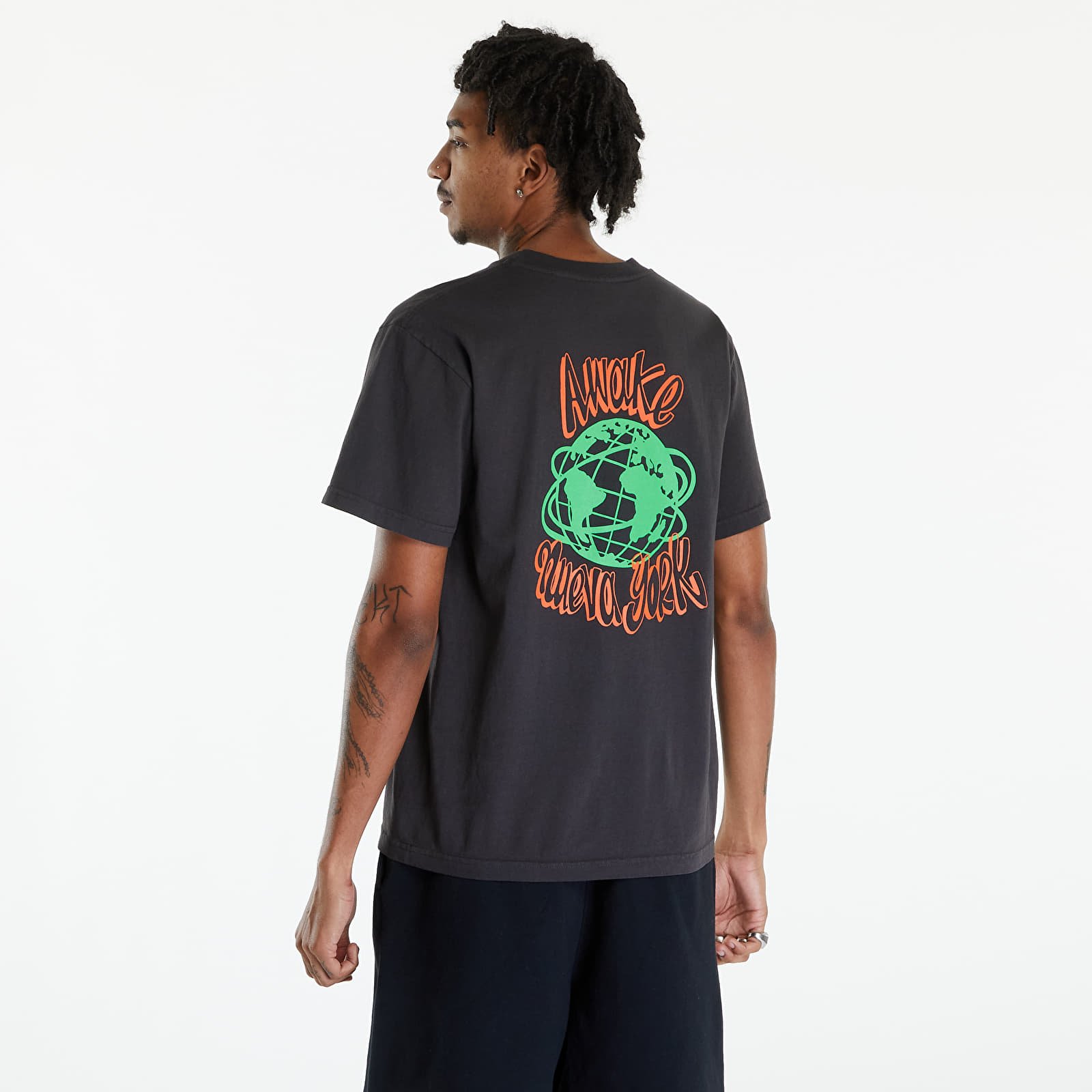 Koszulki Awake NY Crawford T-Shirt Washed Black