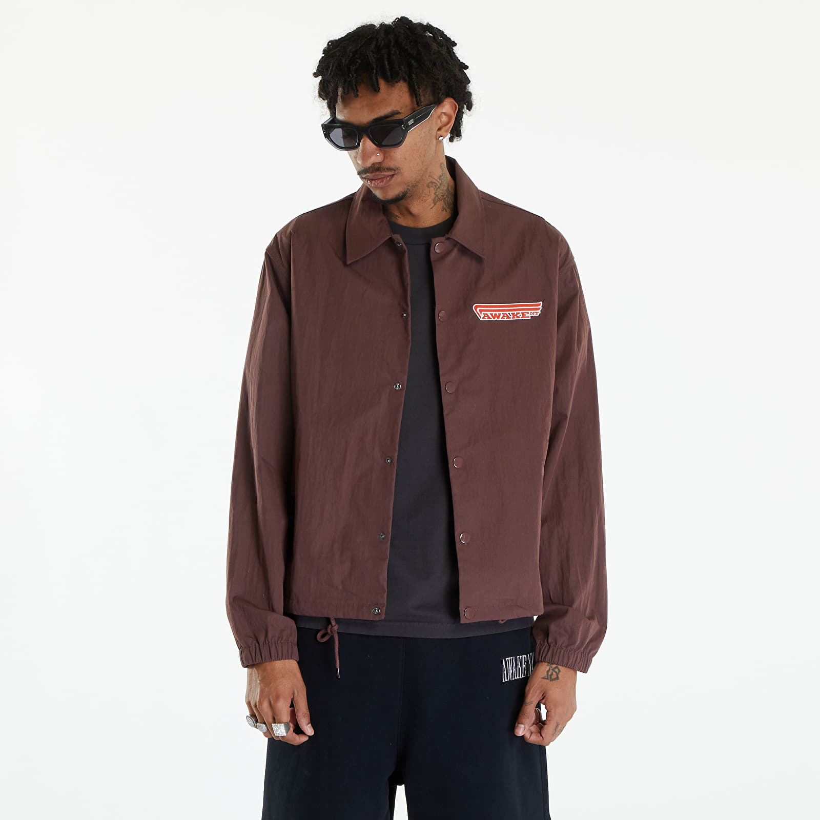 Kurtki Awake NY 4 Wheeler Coaches Jacket Brown