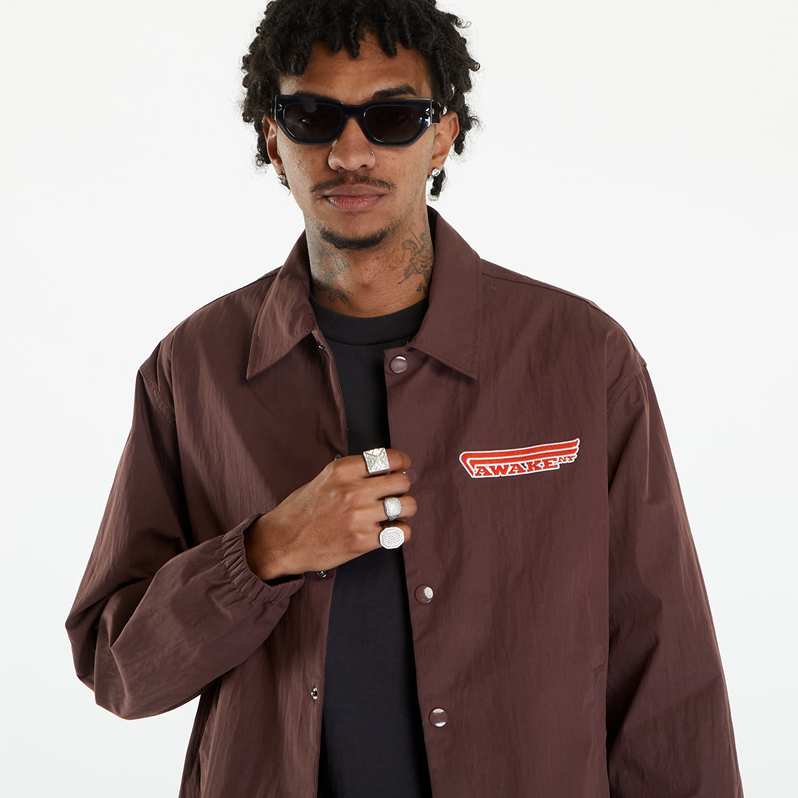 Kurtki Awake NY 4 Wheeler Coaches Jacket Brown
