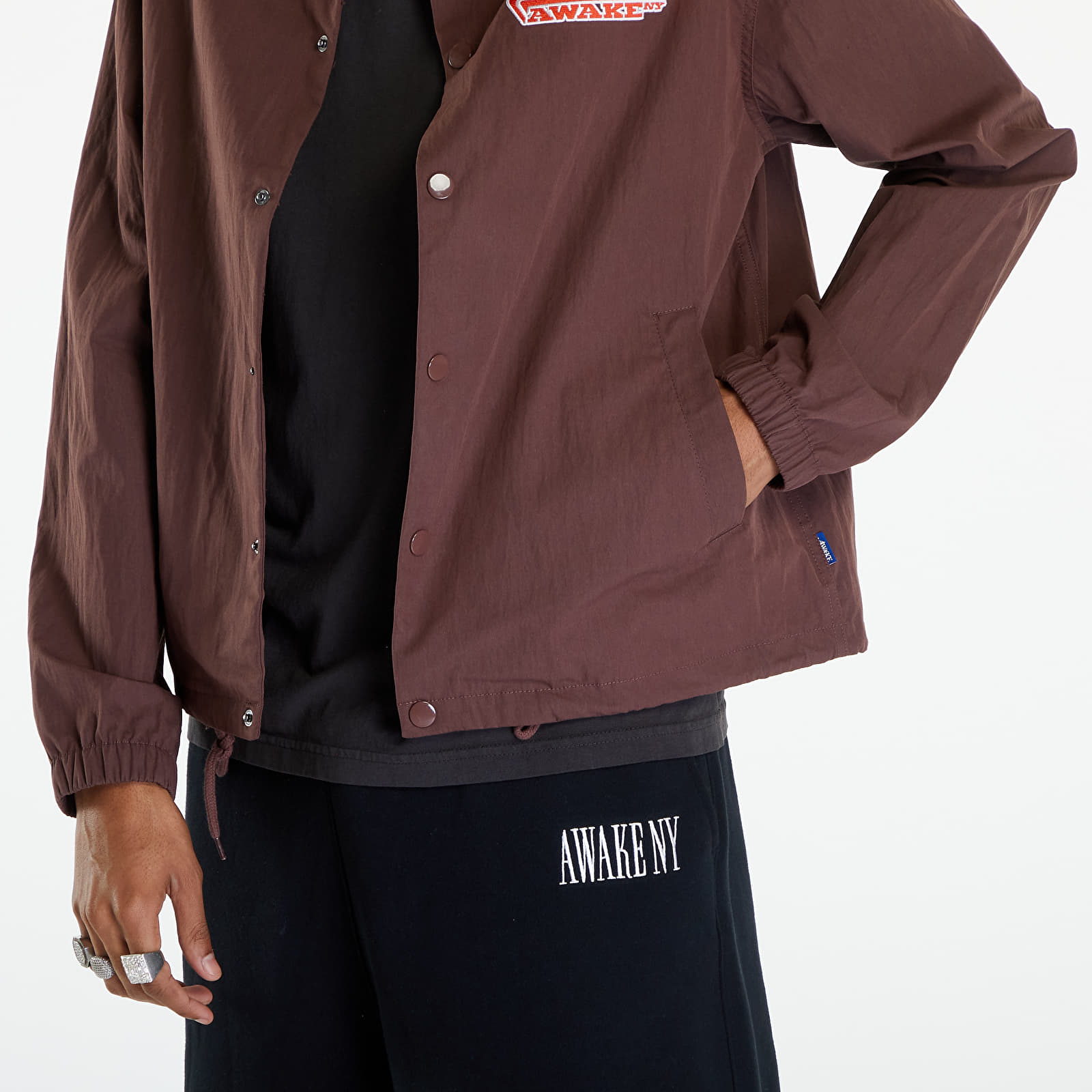 Kurtki Awake NY 4 Wheeler Coaches Jacket Brown