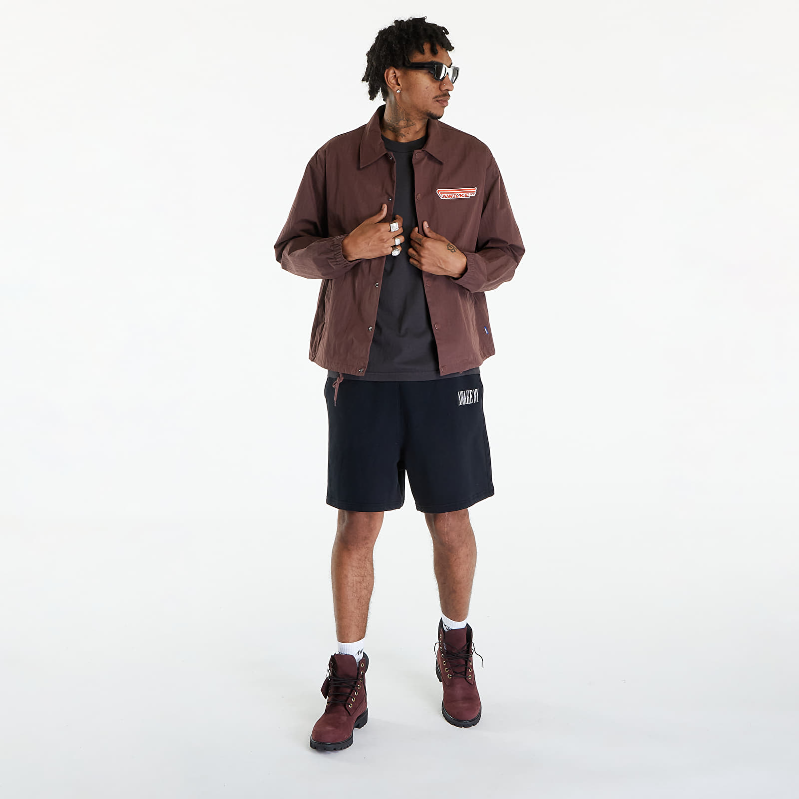 Kurtki Awake NY 4 Wheeler Coaches Jacket Brown