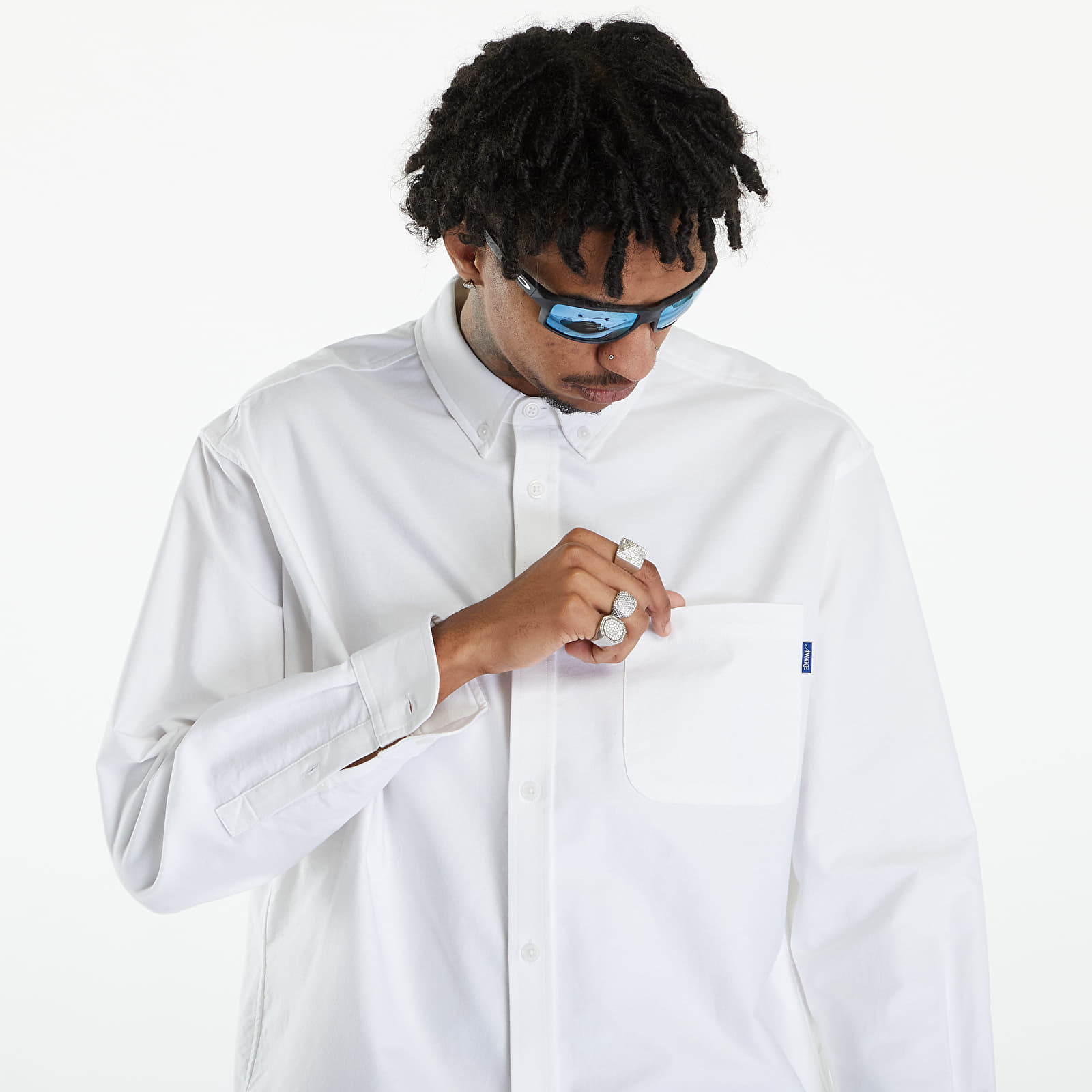 Camice Awake NY Embroidered Oxford Shirt White