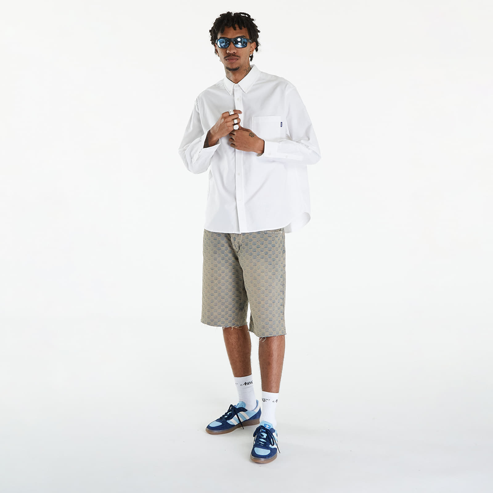 Camice Awake NY Embroidered Oxford Shirt White
