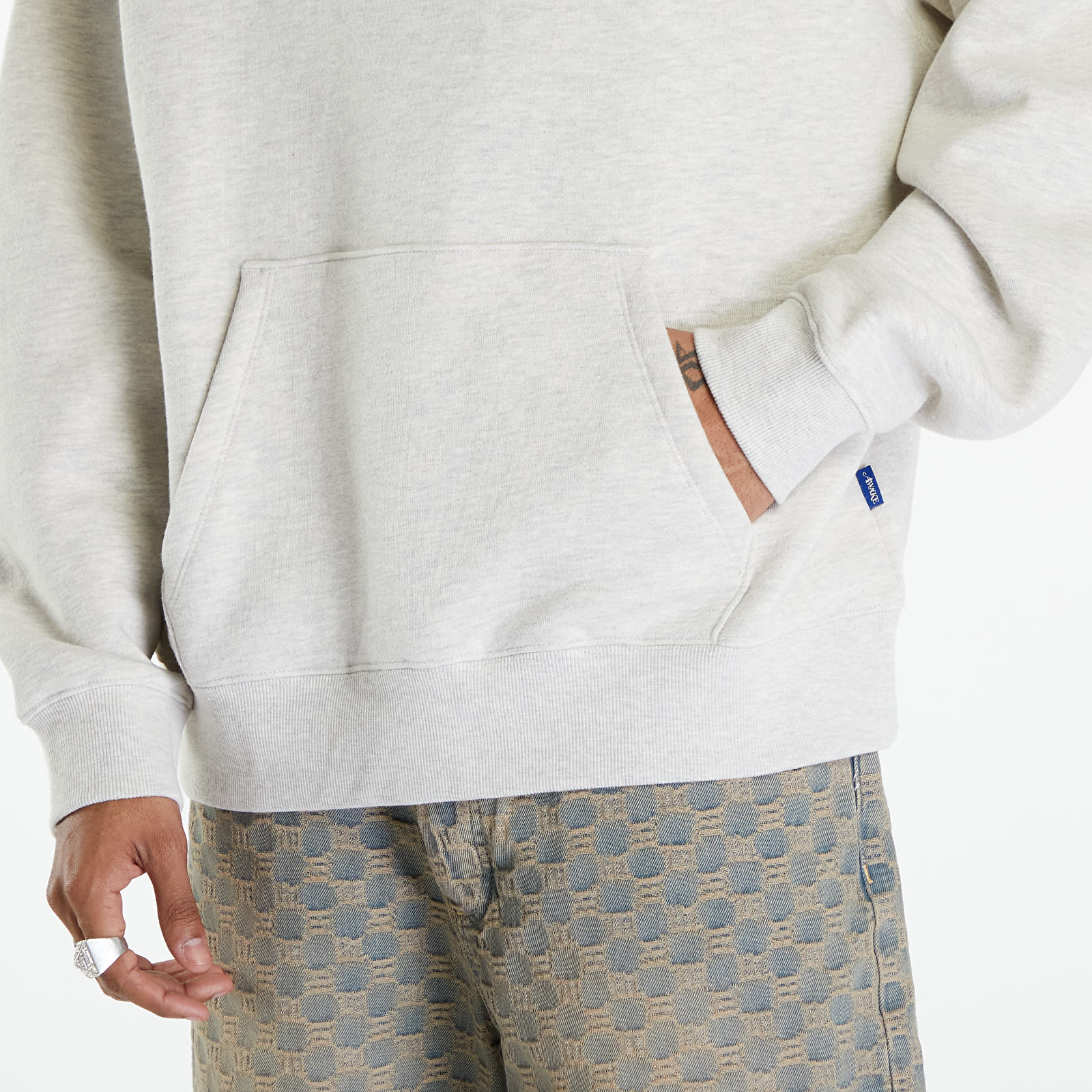 Суичърти Awake NY Serif Logo Embroidered Hoodie Grey