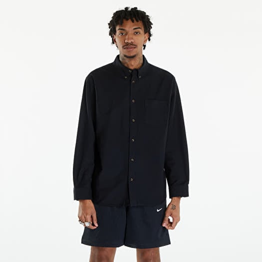 Košile Nike Men's Life Oxford Buttondown Long Sleeve Shirt Black/ Black/ Black
