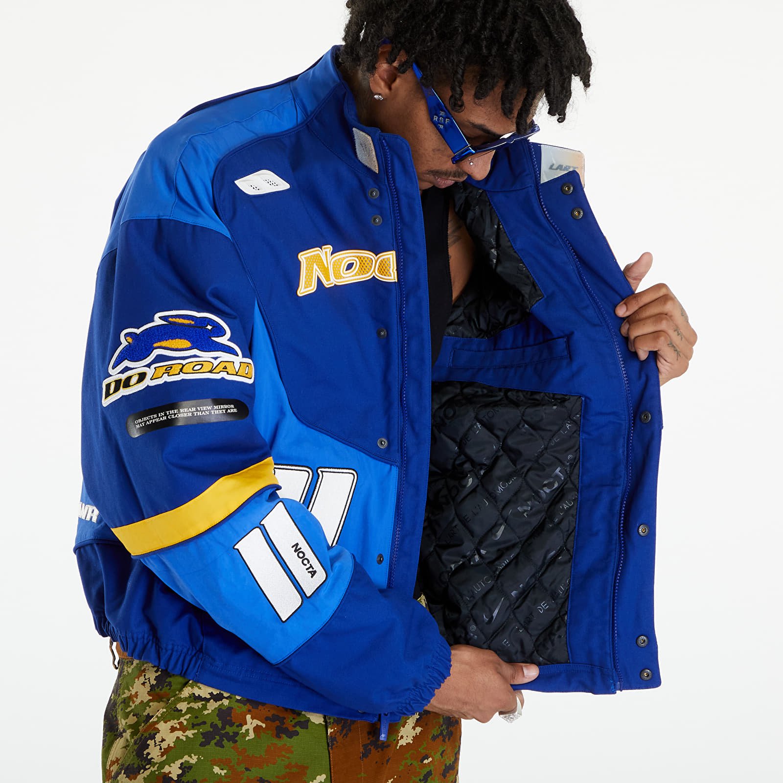 Kabátok Nike x Drake NOCTA x L'ART Mens's Racing Jacket Deep Royal Blue/ Racer Blue/ Phantom