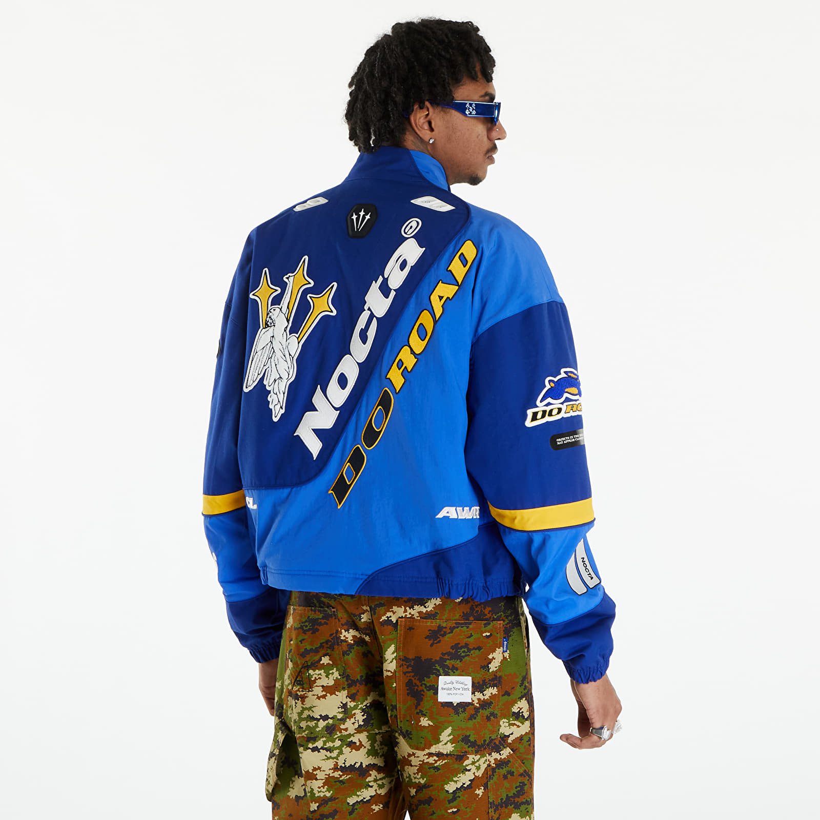 Kabátok Nike x Drake NOCTA x L'ART Mens's Racing Jacket Deep Royal Blue/ Racer Blue/ Phantom
