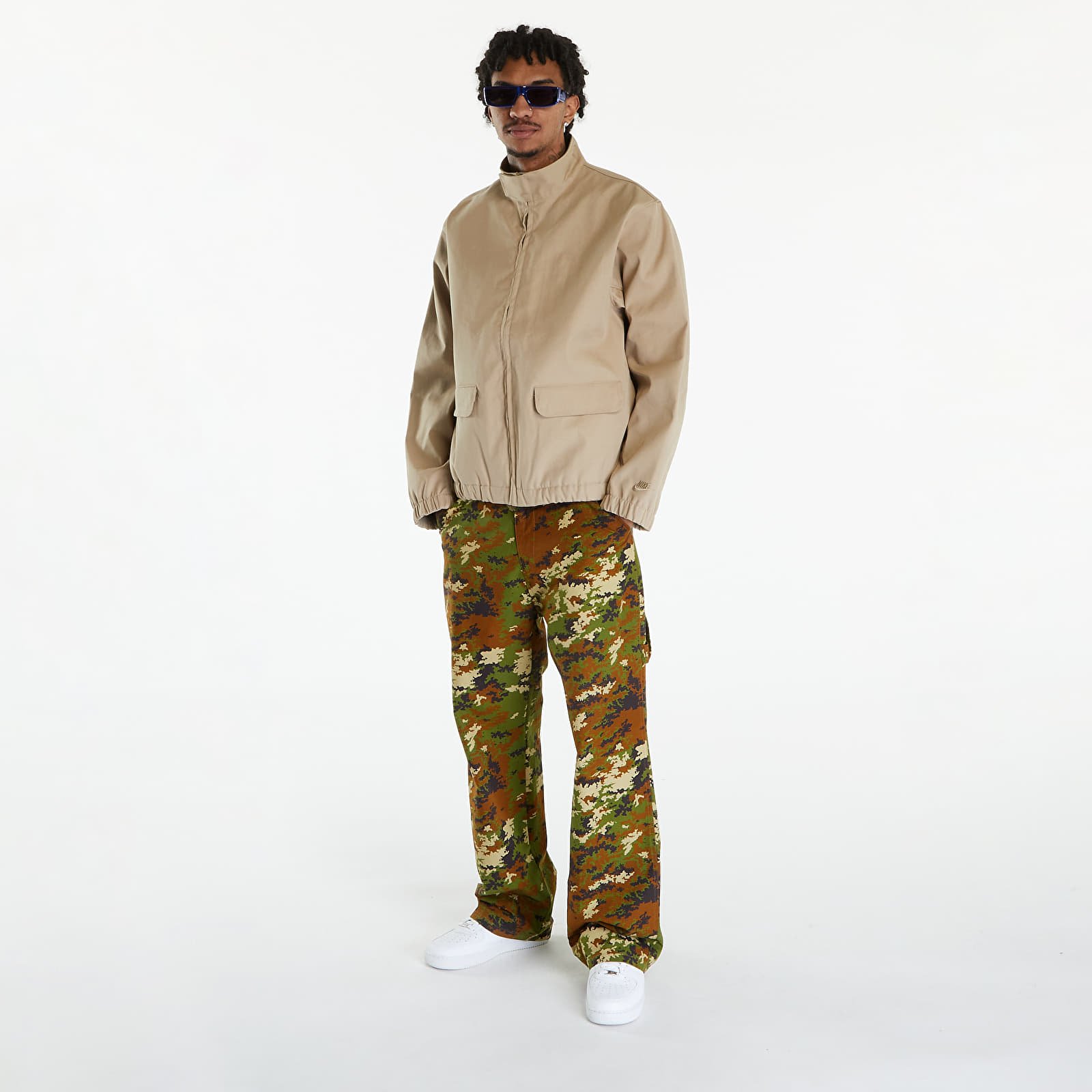 Bundy Nike Sportswear Storm-FIT Tech Pack Men's Cotton Jacket Khaki/ Star Blue/ Smoke Grey/ Khaki
