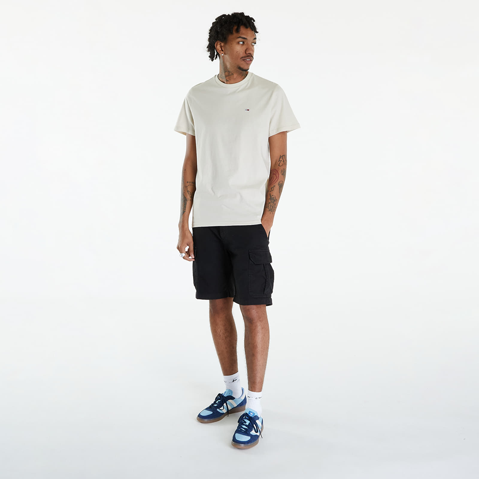 Majice T-shirt Tommy Jeans Slim Jersey T-Shirt Newsprint