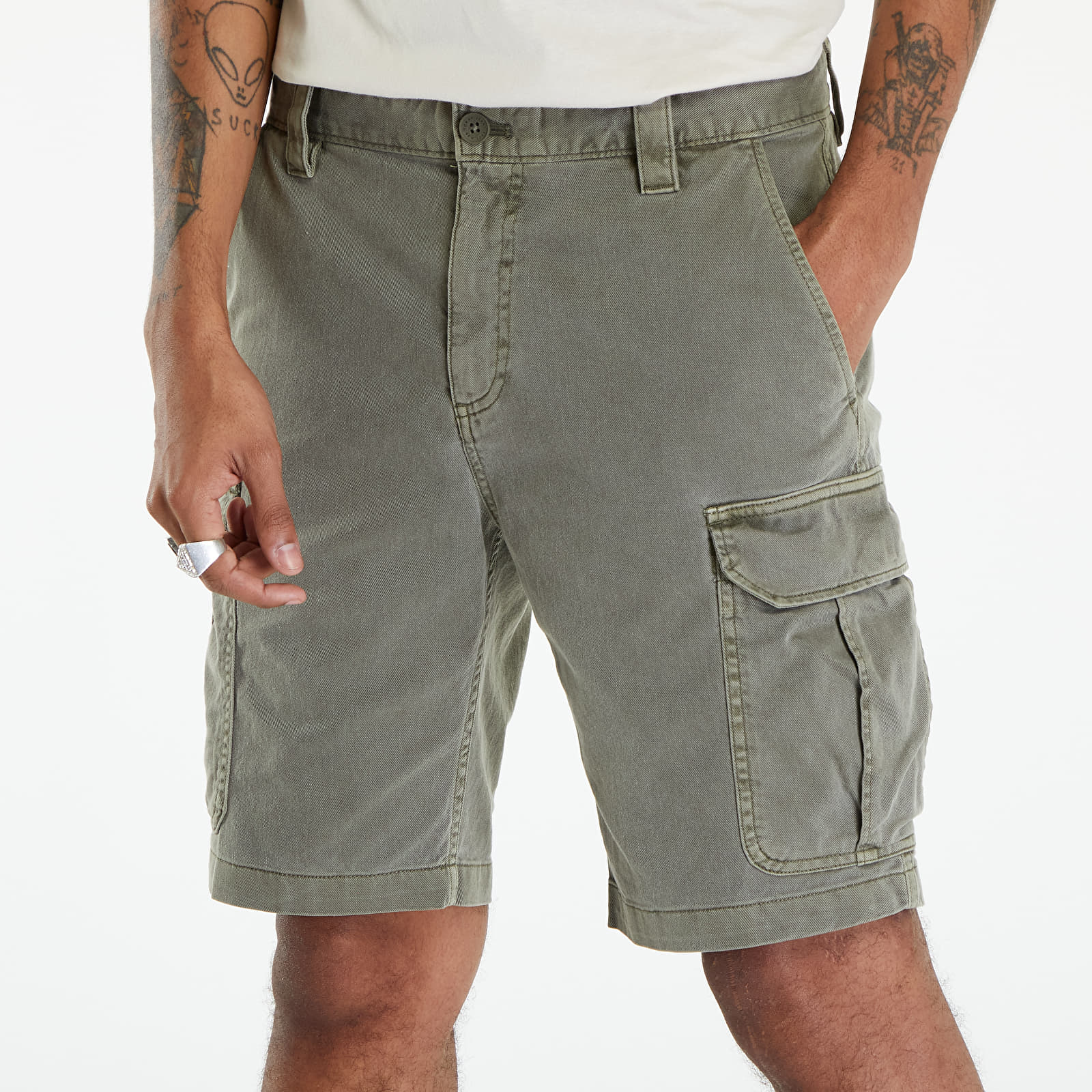 Pantaloncini Tommy Jeans Ethan Cargo Shorts Drab Olive Green