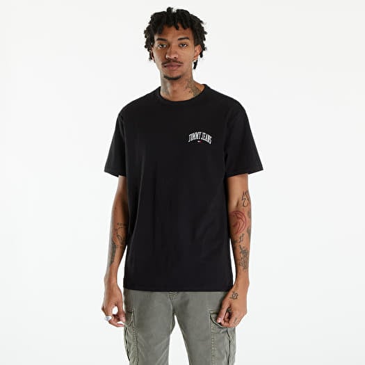 T shirts Tommy Jeans Regular Varsity Tee Black Footshop
