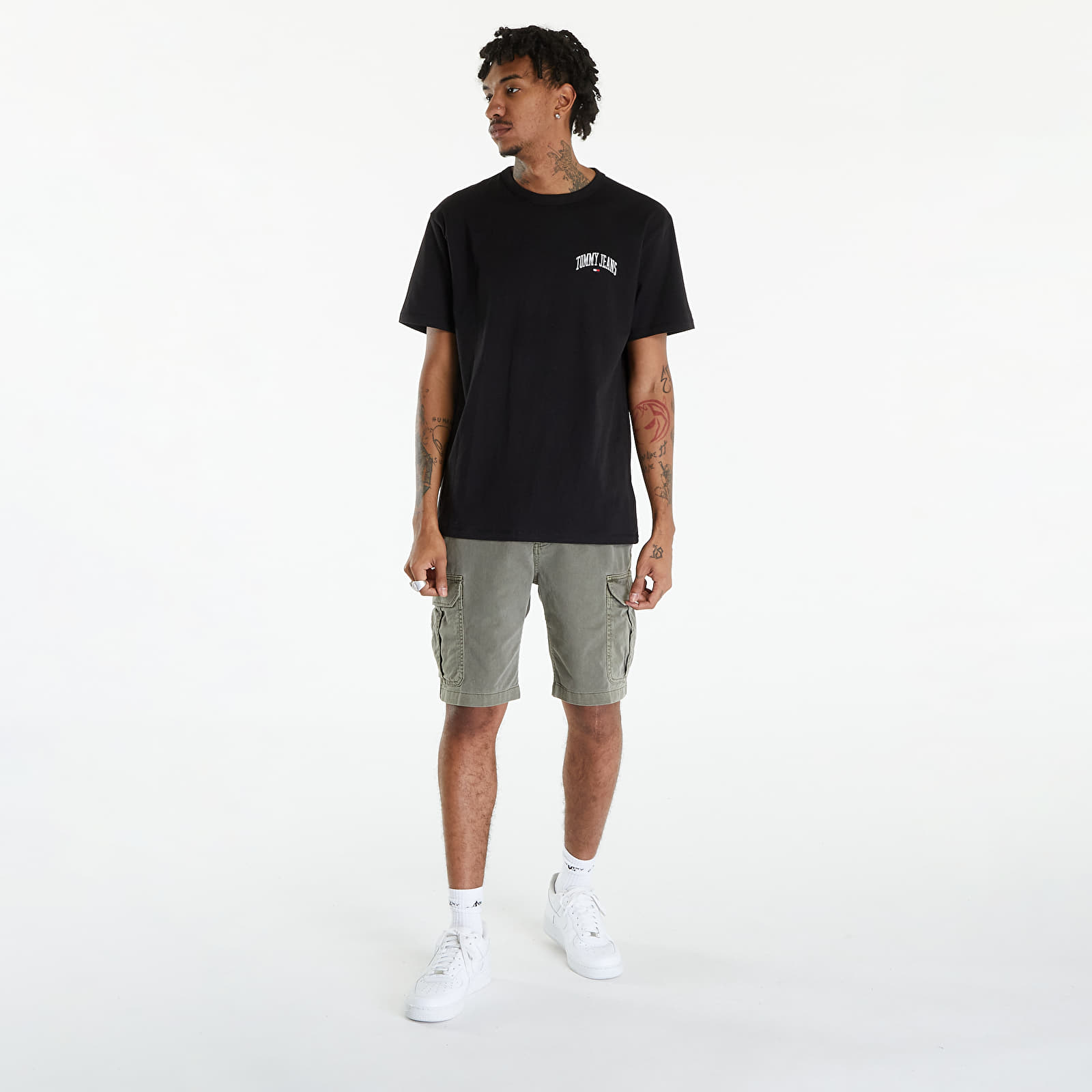 T-shirts Tommy Jeans Regular Varsity Tee Black