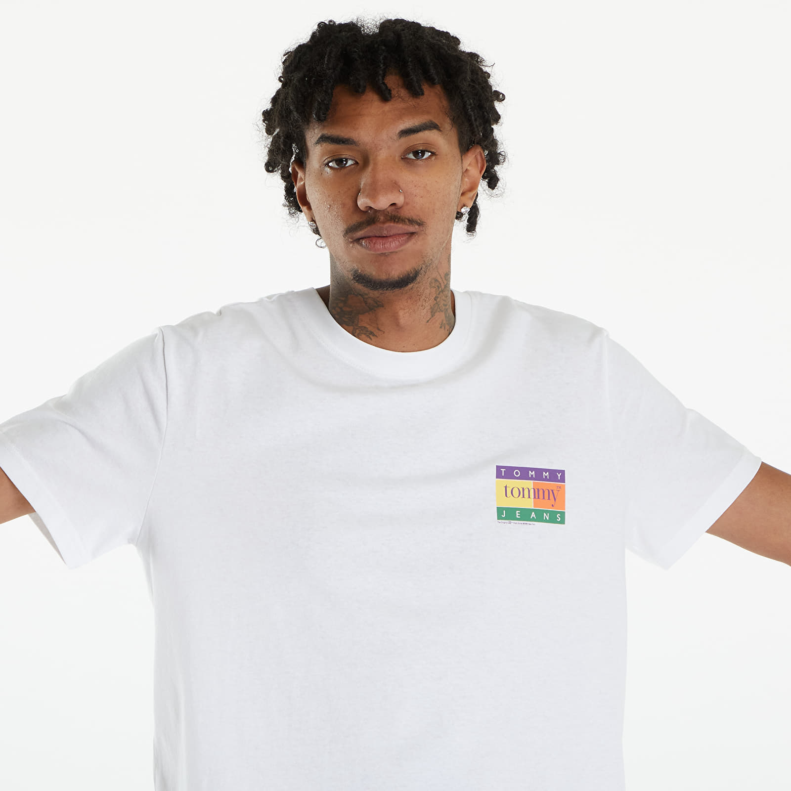 T-Shirts Tommy Jeans Oversized Serif Flag Back Logo T-Shirt White