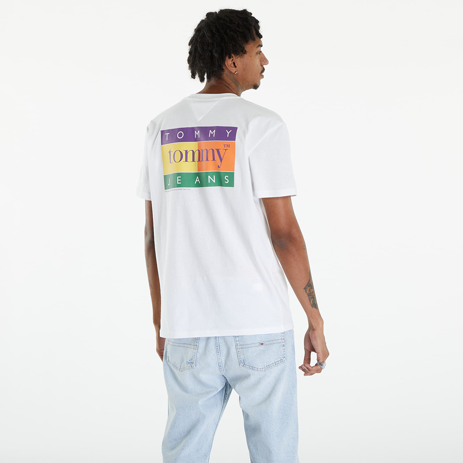 T-Shirts Tommy Jeans Oversized Serif Flag Back Logo T-Shirt White