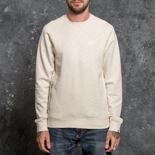 Nike Sportswear Felpa Nike Senza Cappuccio Beige Felpa Nike Beige