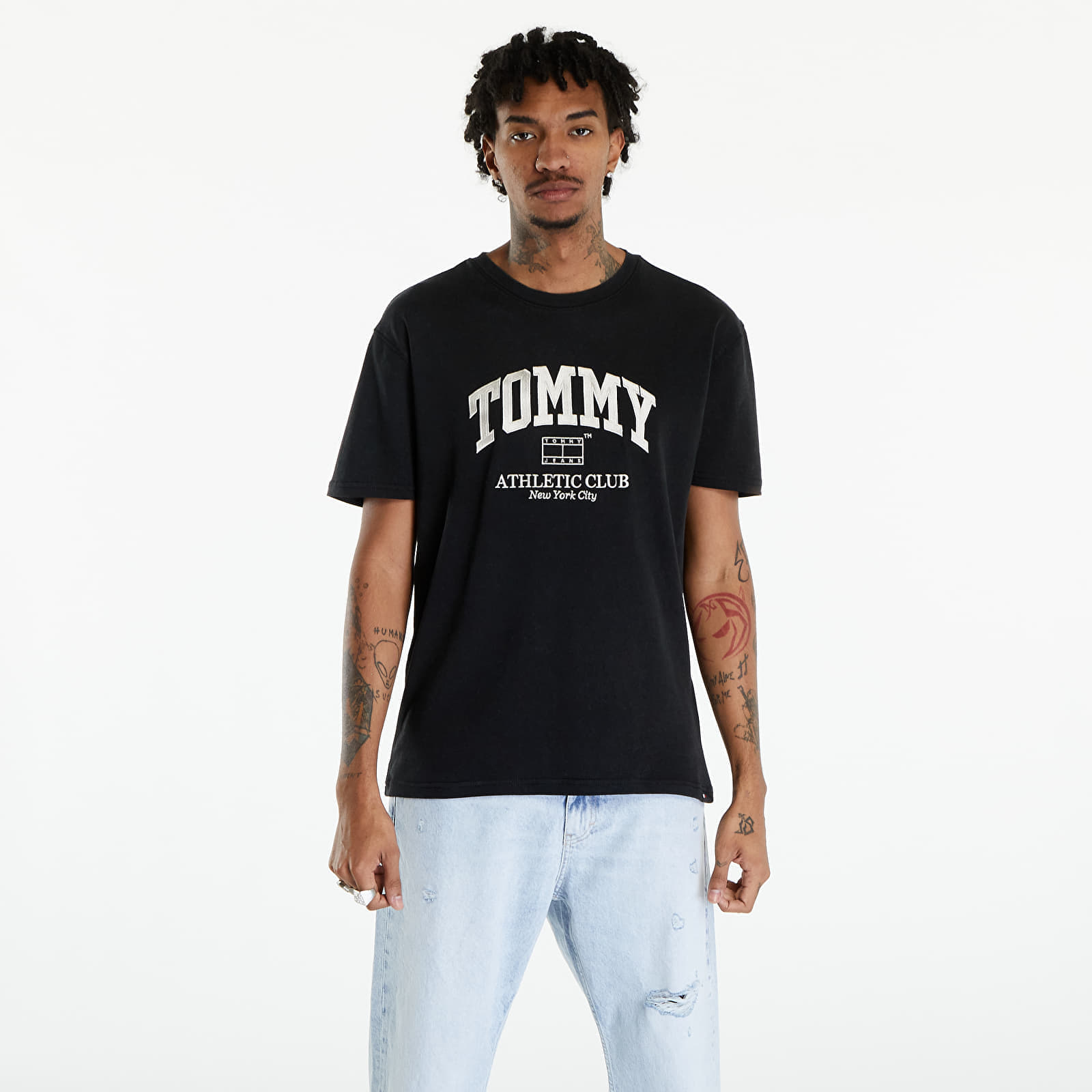 Тениски Tommy Jeans Varsity Logo T-Shirt Black