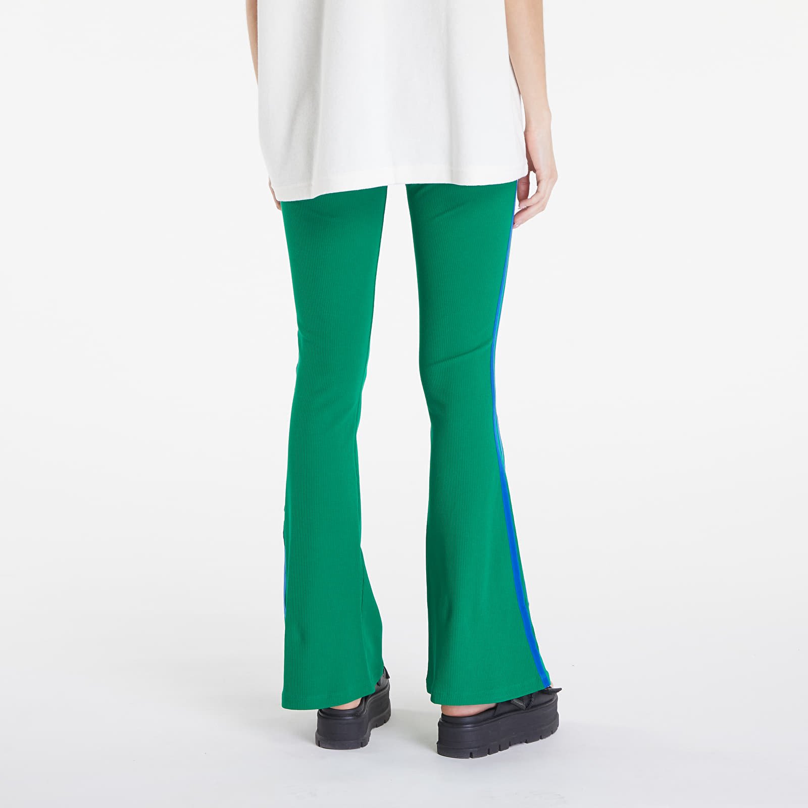 Leginsai adidas Rib Flared Leggings Green
