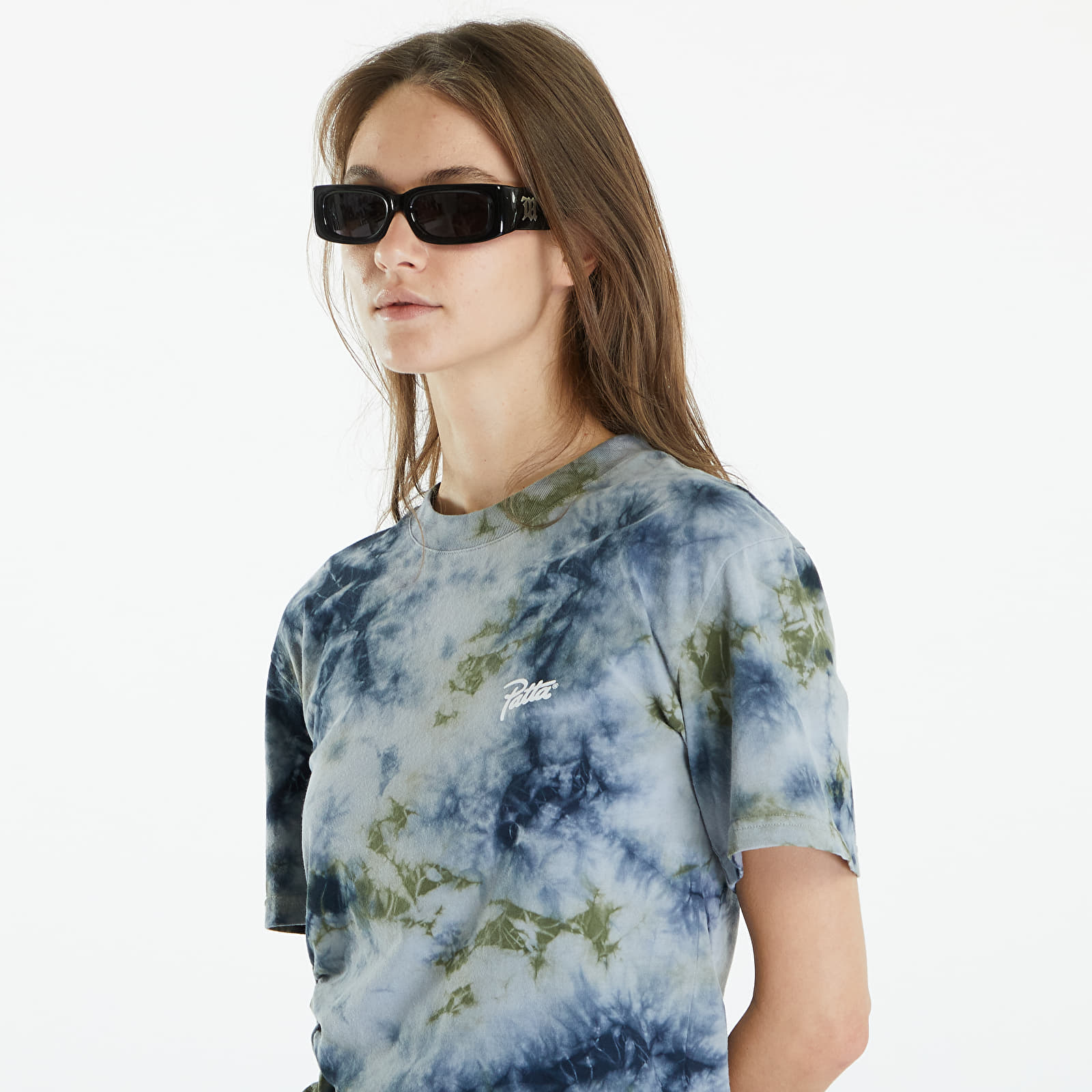 T-Shirts Patta Femme Tie Dye Cropped Ruched T-Shirt Quarry