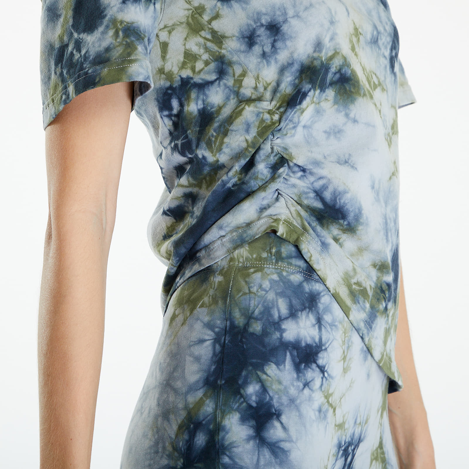 T-Shirts Patta Femme Tie Dye Cropped Ruched T-Shirt Quarry