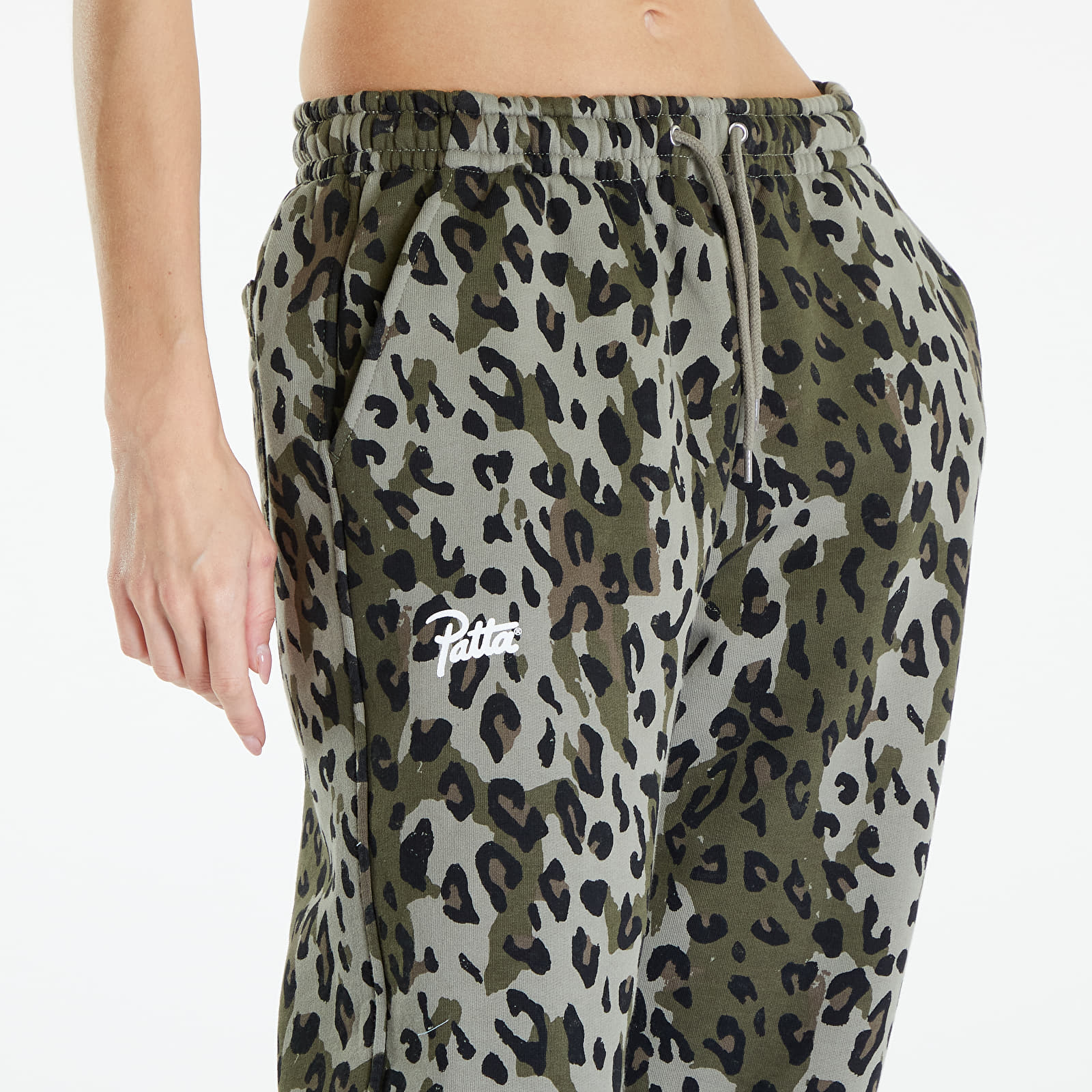 Pants and jeans Patta Femme Leopard Jogging Pants Dusty Olive