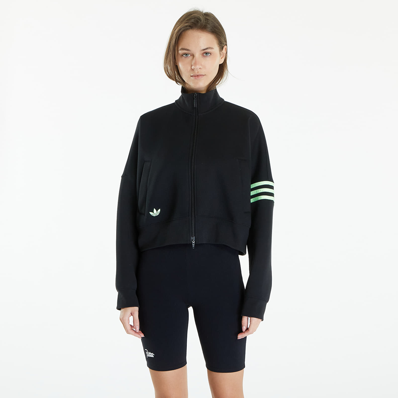 Hoodies and sweatshirts  adidas Neuclassics Tracktop Black /Semi Green Spark