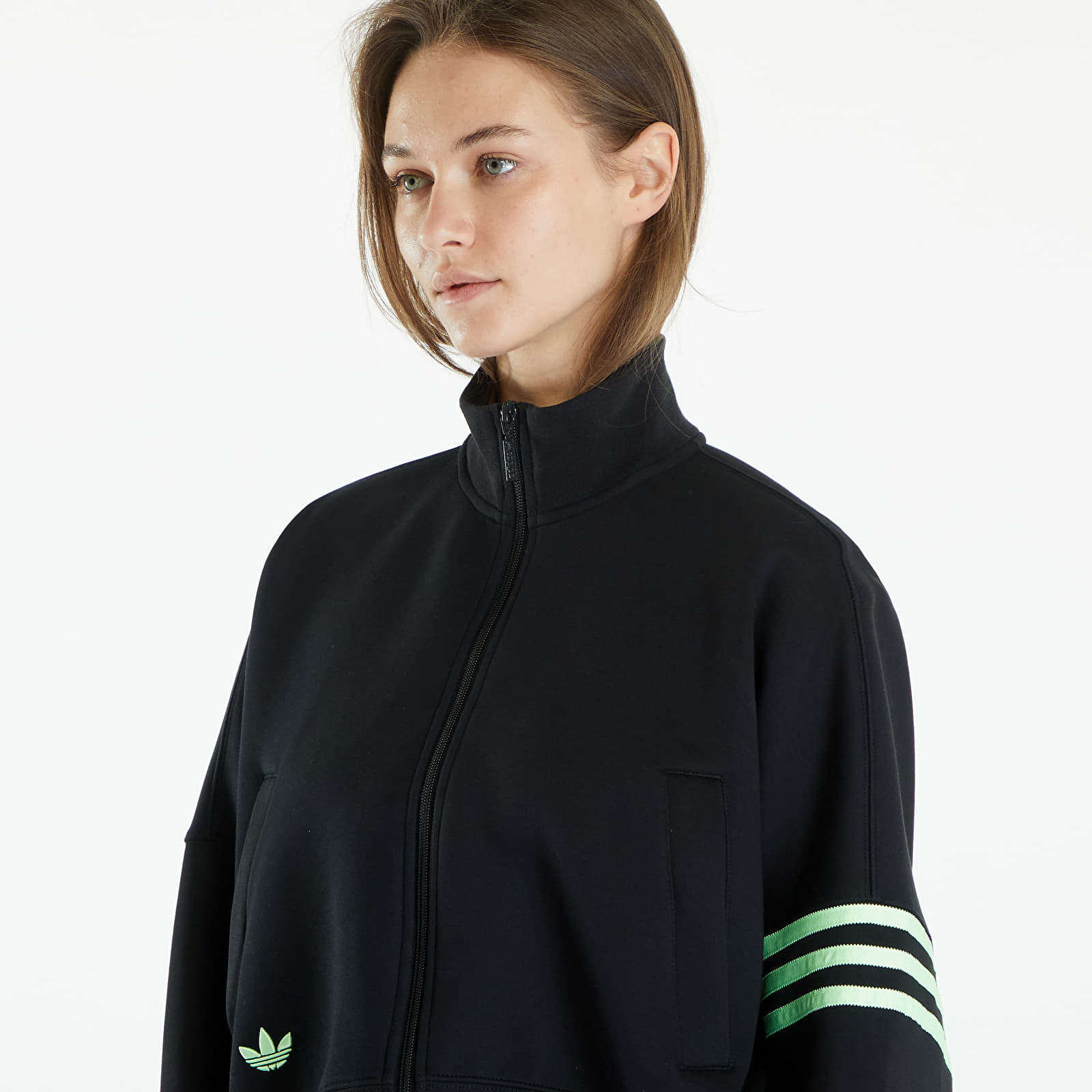 Hoodies and sweatshirts  adidas Neuclassics Tracktop Black /Semi Green Spark