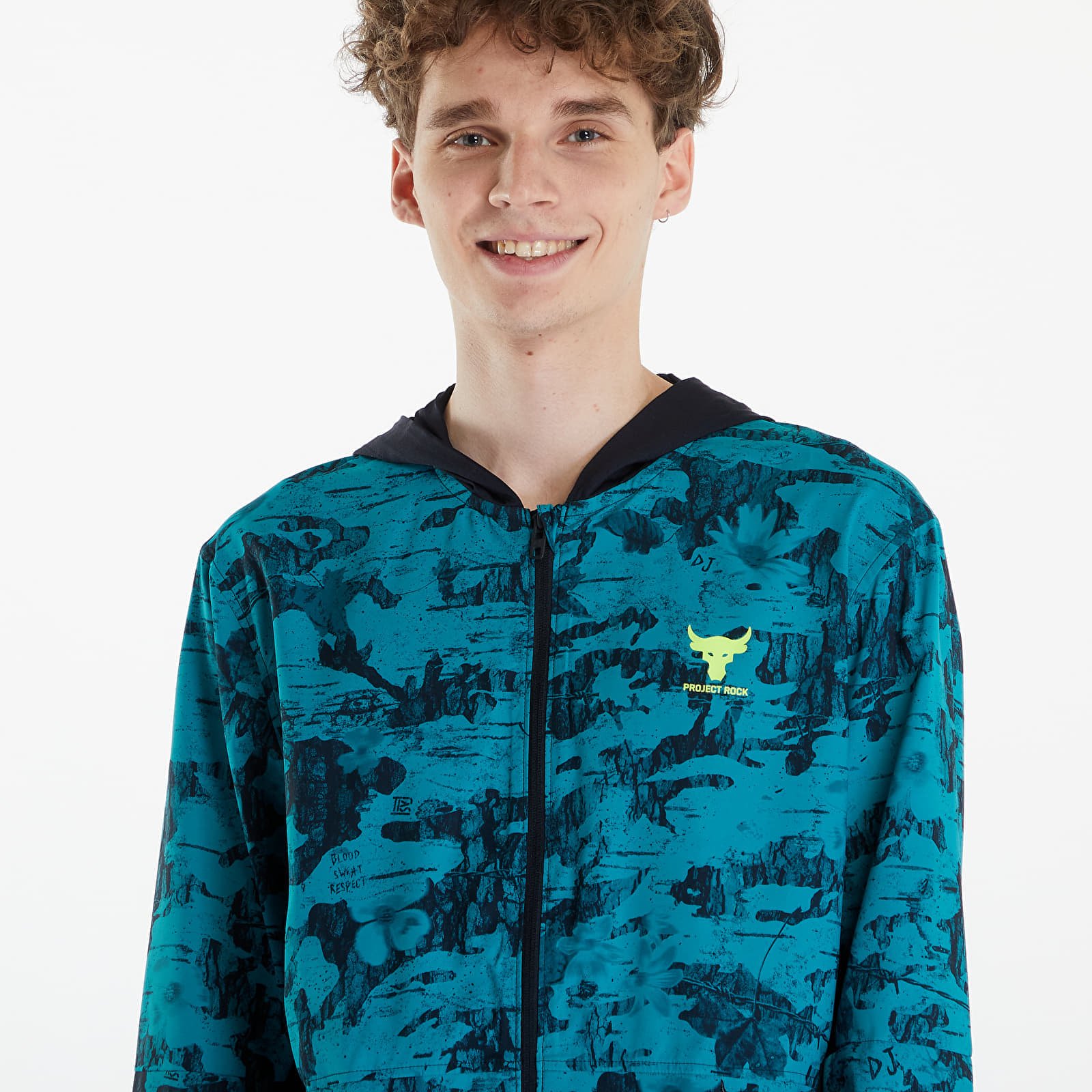 Jacheta Under Armour Project Rock Iso Tide Hybrid Jacket Hydro Teal/ Black/ High-Vis Yellow - 1 | YEO