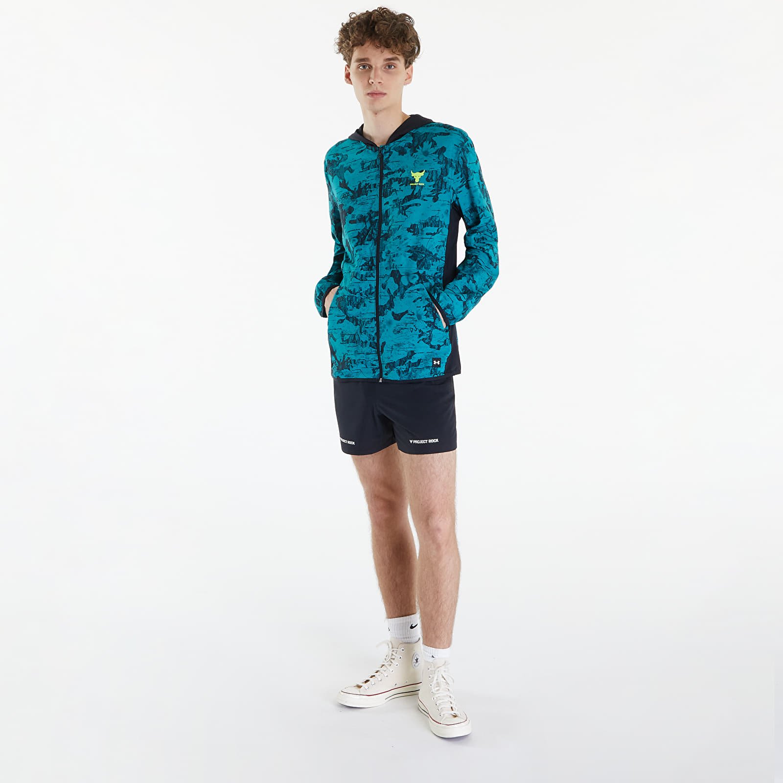 Bundy Under Armour Project Rock Iso Tide Hybrid Jacket Hydro Teal/ Black/ High-Vis Yellow