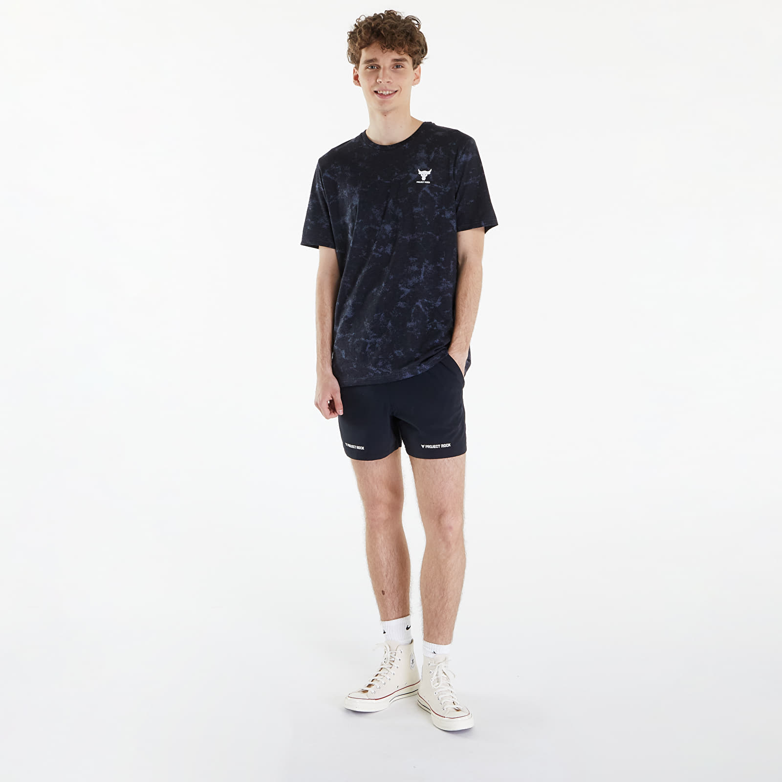 Pólók Under Armour Project Rock Payof AOP Graphic Black/ Silt