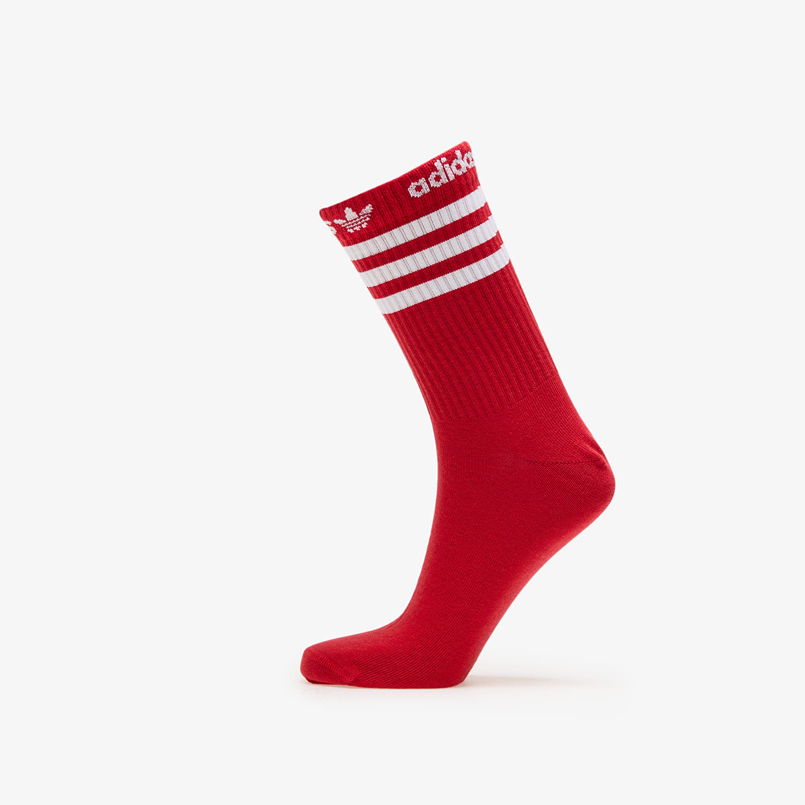 Kojinės adidas Adicolor Crew Socks 3-Pack Mgh Solid Grey/ White/ Better Scarlet