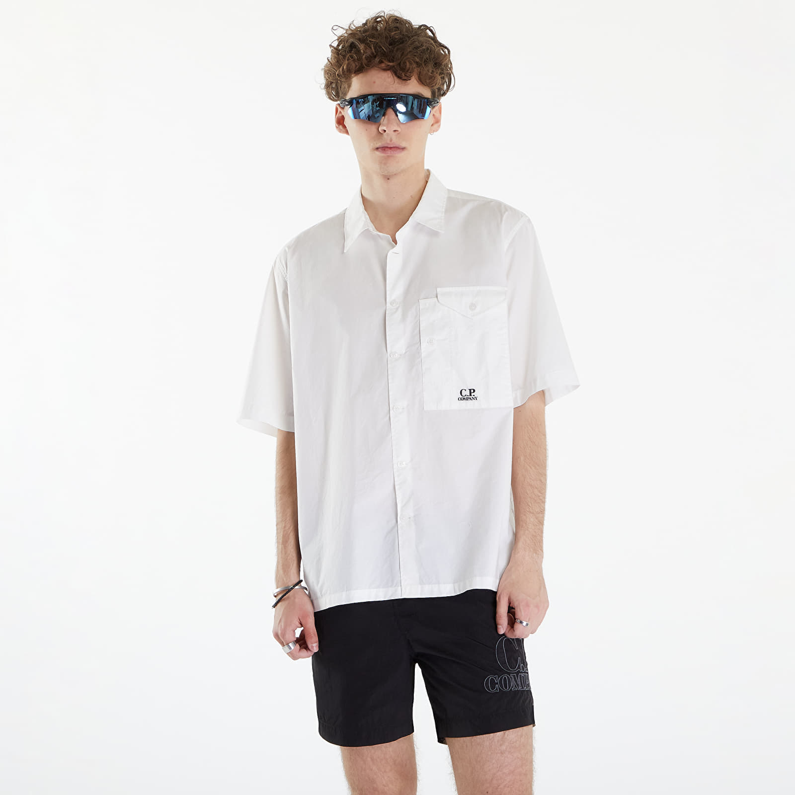 Ризи C.P. Company Short Sleeve Shirt Gauze White