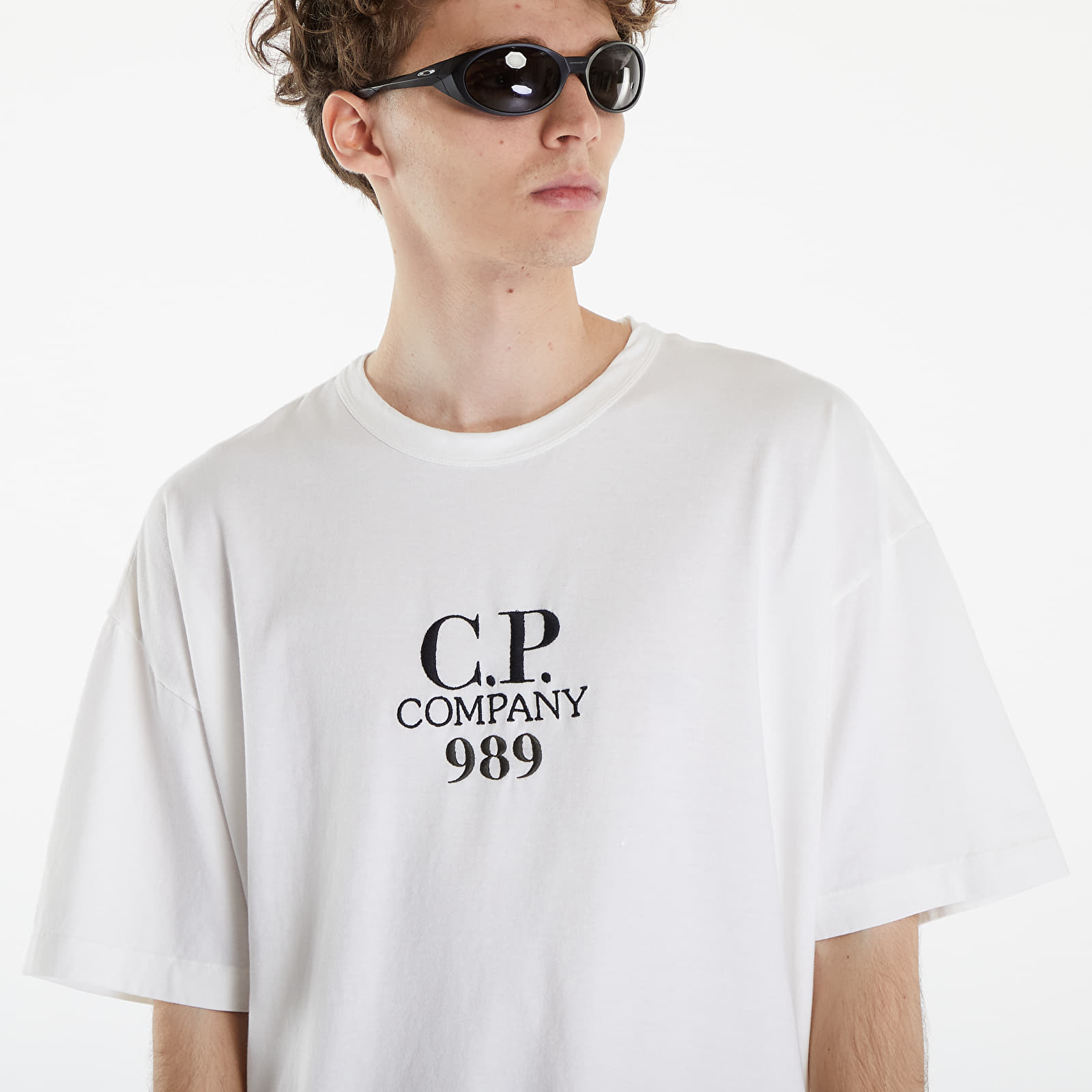 CP COMPANY｜SHORT-SLEEVED ROUND NECK T-SHIRTS (70/2 Merc C.P. Company Short Sleeve Small Logo T-Shirt White at